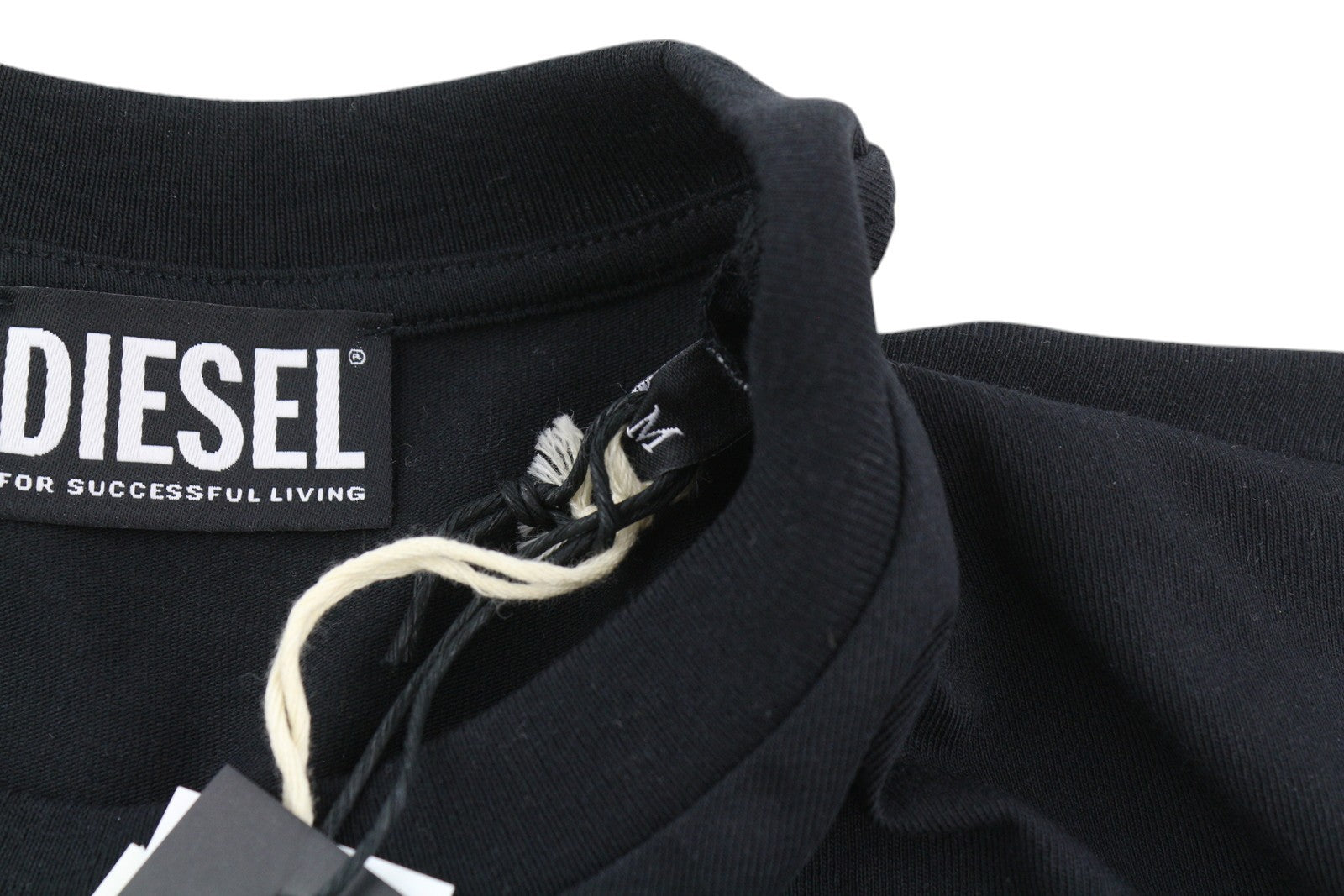 DIESEL T-Just-B59 Men's T-Shirt M Black Short Sleeve Crew Collar Tricot Recycled