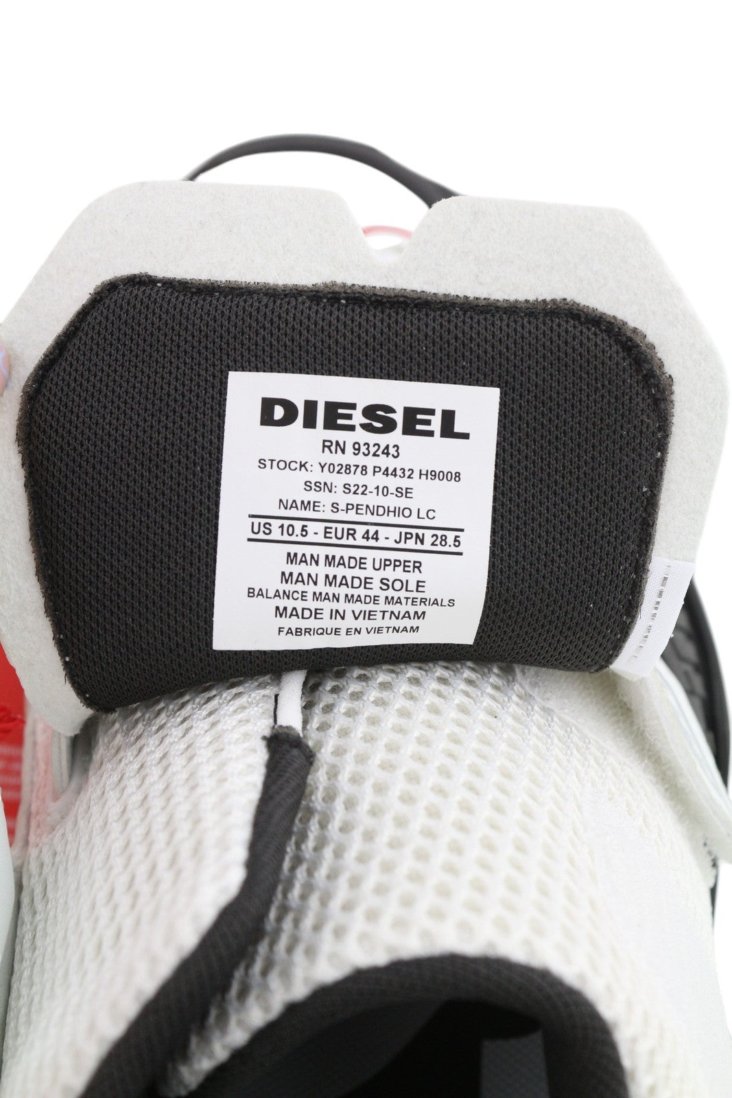 DIESEL S-Pendhio Lc Men Sneakers EU44 Low Laced Almond Toe Patterned RRP€295