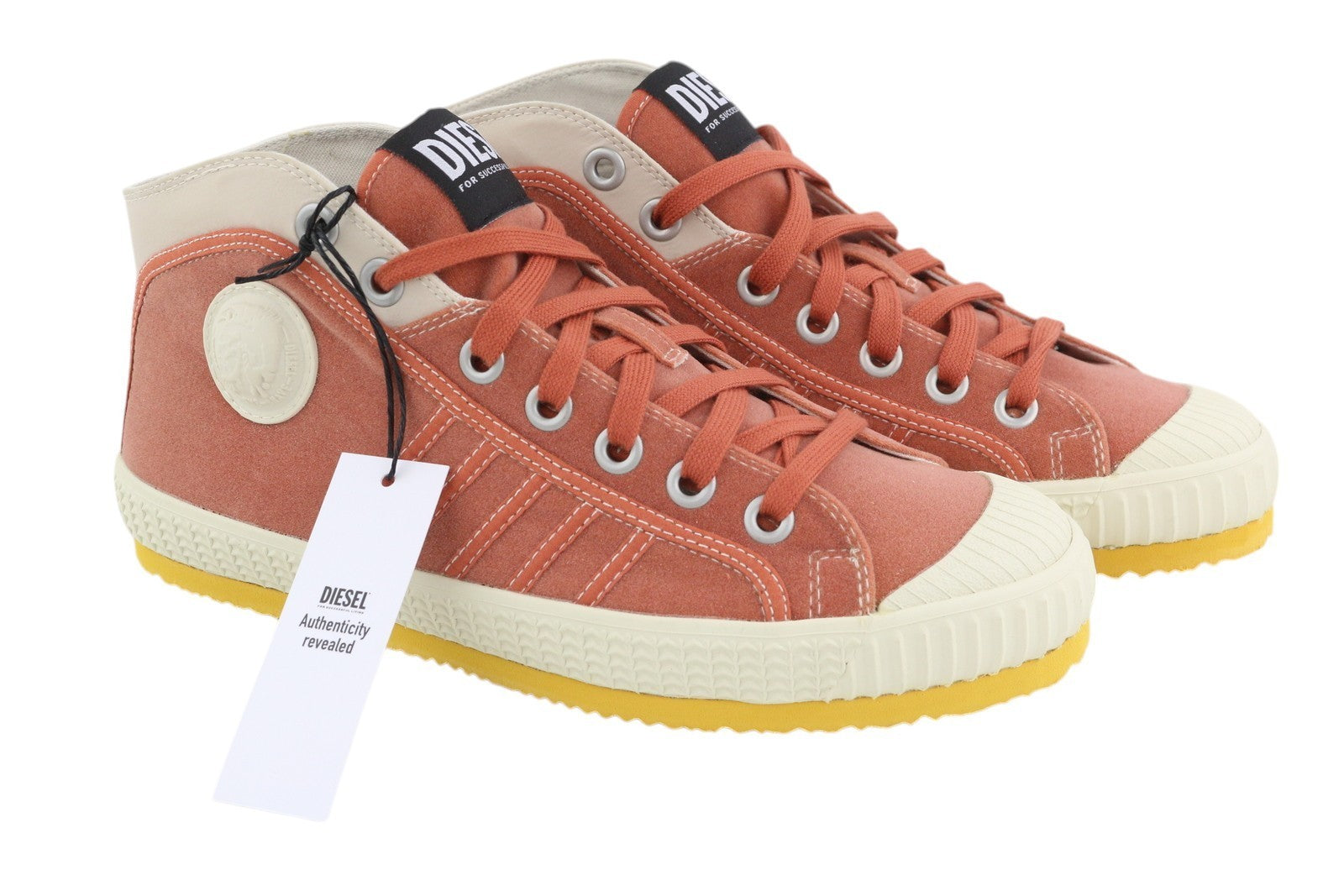 DIESEL S-Yuk Mc Men Sneakers EU42.5 Ankle Top Laced Almond Toe Logo RRP€140