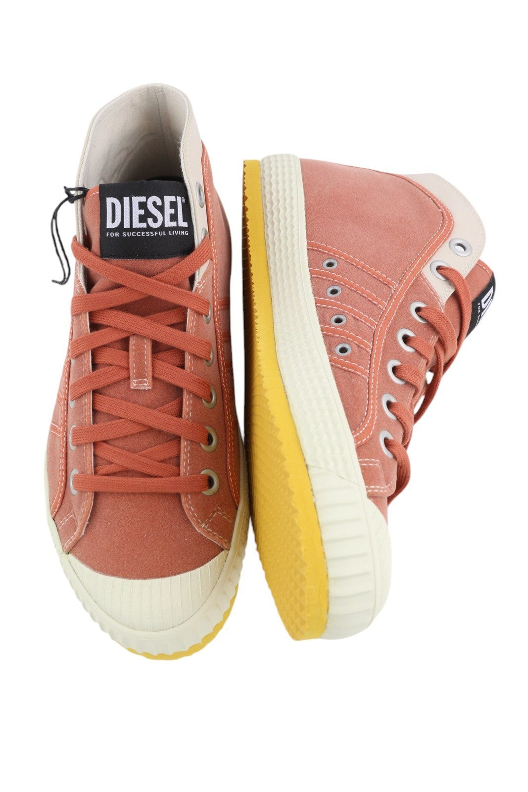 DIESEL S-Yuk Mc Men Sneakers EU42.5 Ankle Top Laced Almond Toe Logo RRP€140