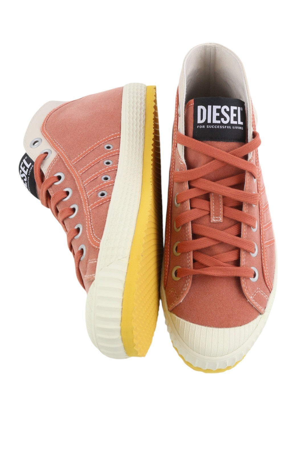 DIESEL S-Yuk Mc Men Sneakers EU42.5 Ankle Top Laced Almond Toe Logo RRP€140