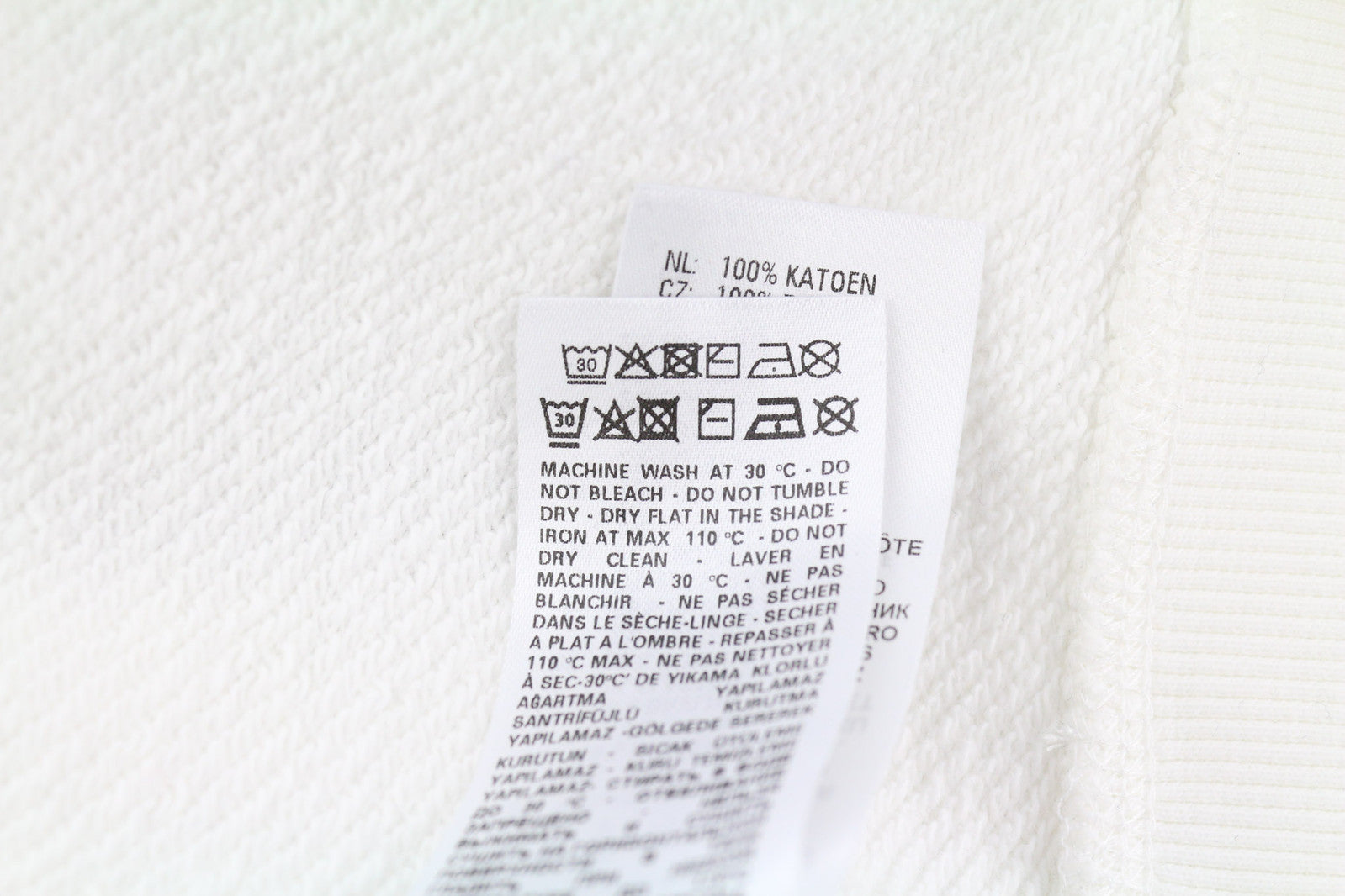 DIESEL D4D-21 Men Hoodie L White Cotton Pullover Kangaroo Pocket Hooded RRP€175