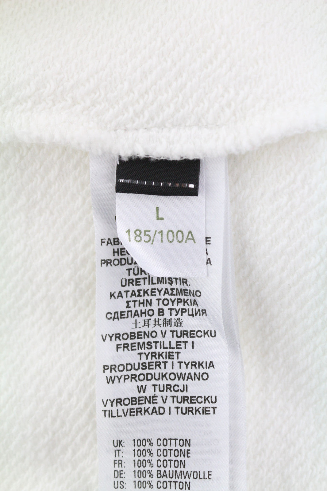 DIESEL D4D-21 Men Hoodie L White Cotton Pullover Kangaroo Pocket Hooded RRP€175