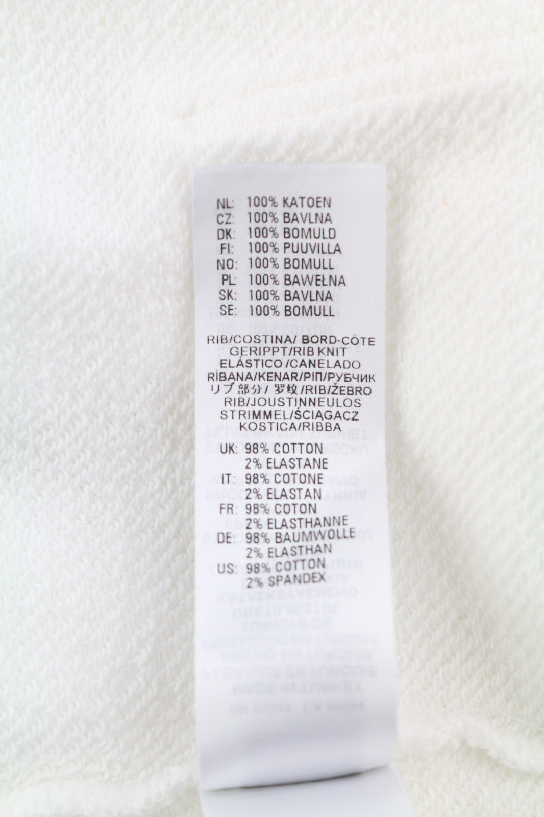 DIESEL D4D-21 Men Hoodie L White Cotton Pullover Kangaroo Pocket Hooded RRP€175