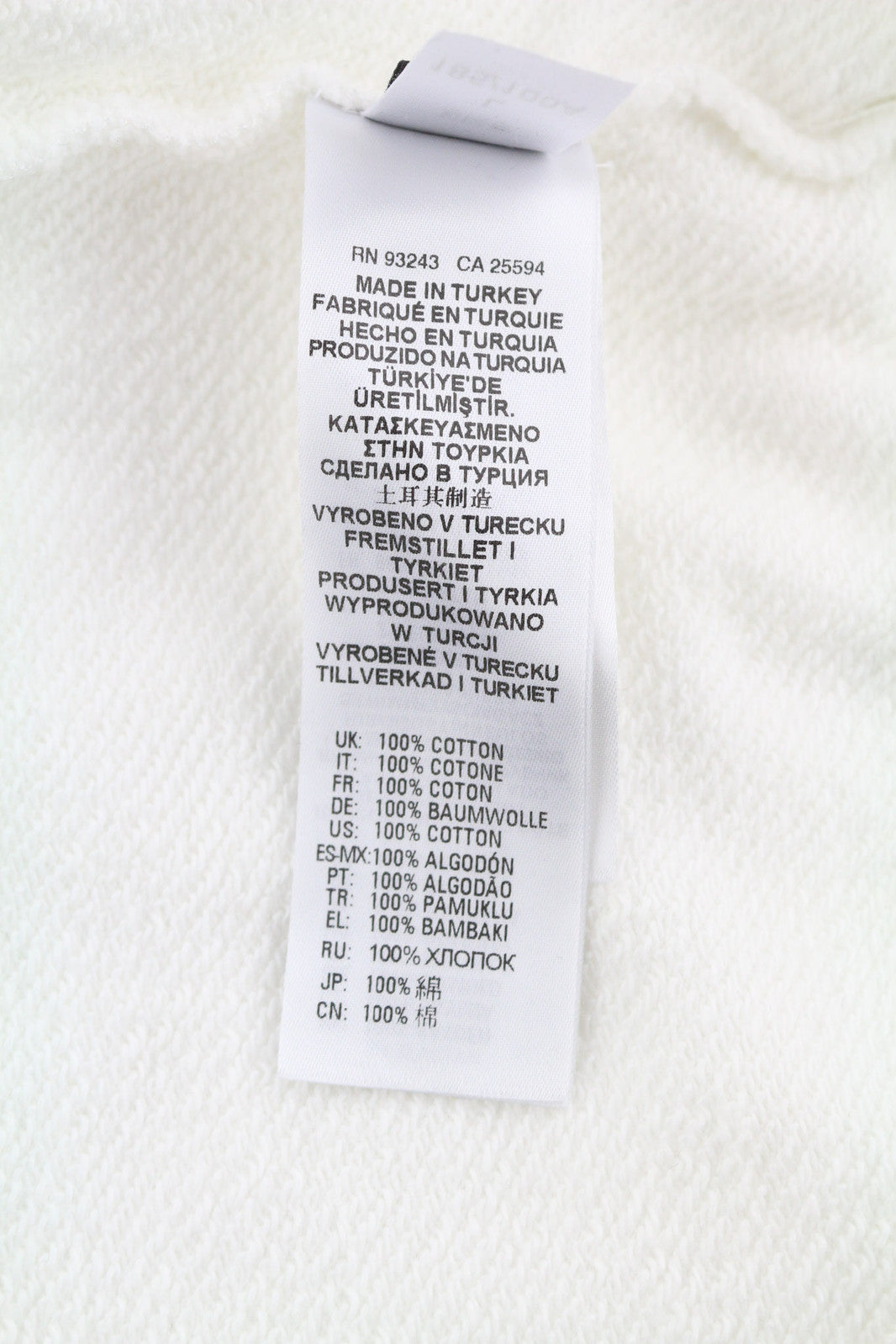 DIESEL D4D-21 Men Hoodie L White Cotton Pullover Kangaroo Pocket Hooded RRP€175