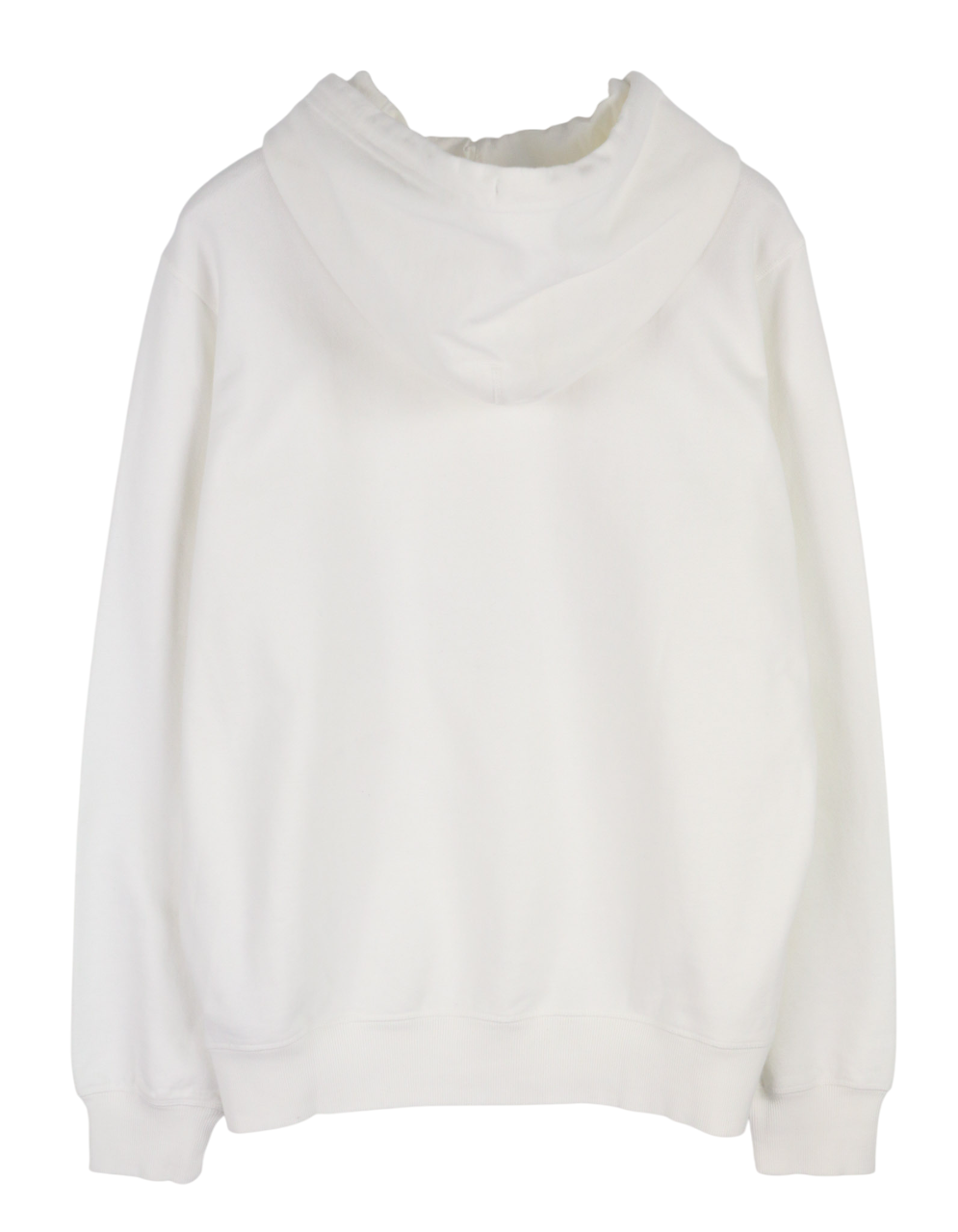 DIESEL D4D-21 Men Hoodie L White Cotton Pullover Kangaroo Pocket Hooded RRP€175