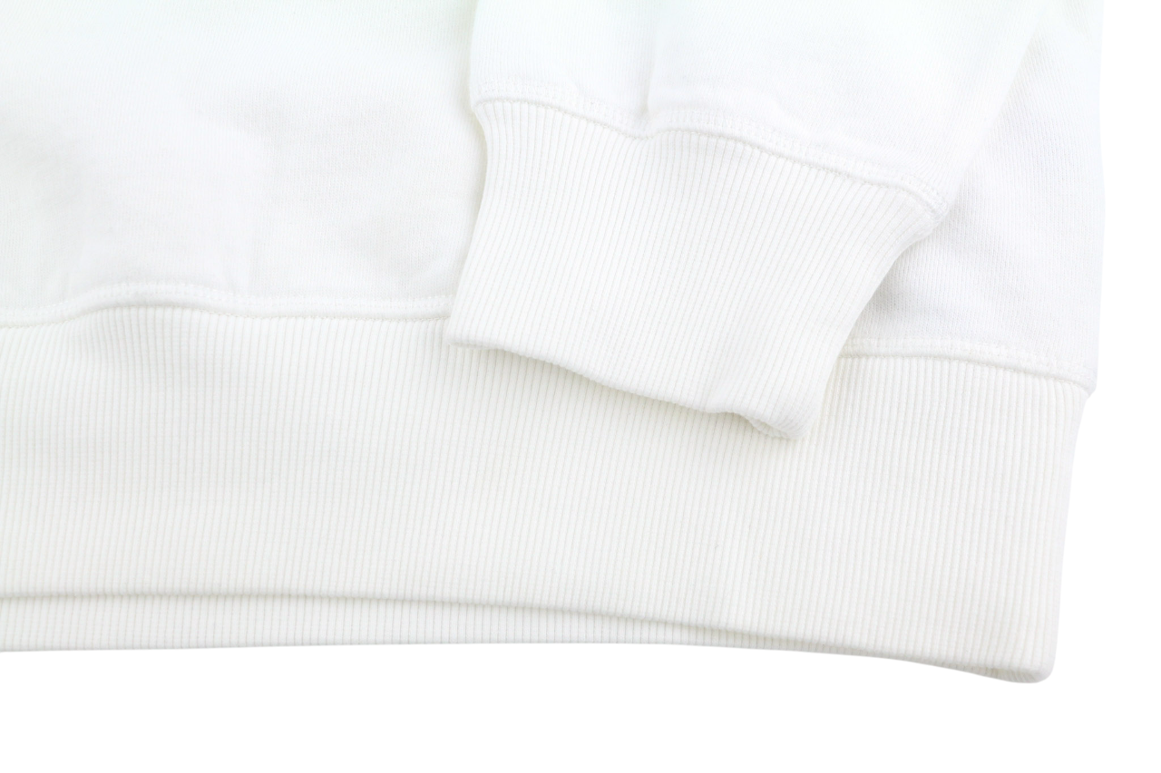 DIESEL D4D-21 Men Hoodie L White Cotton Pullover Kangaroo Pocket Hooded RRP€175