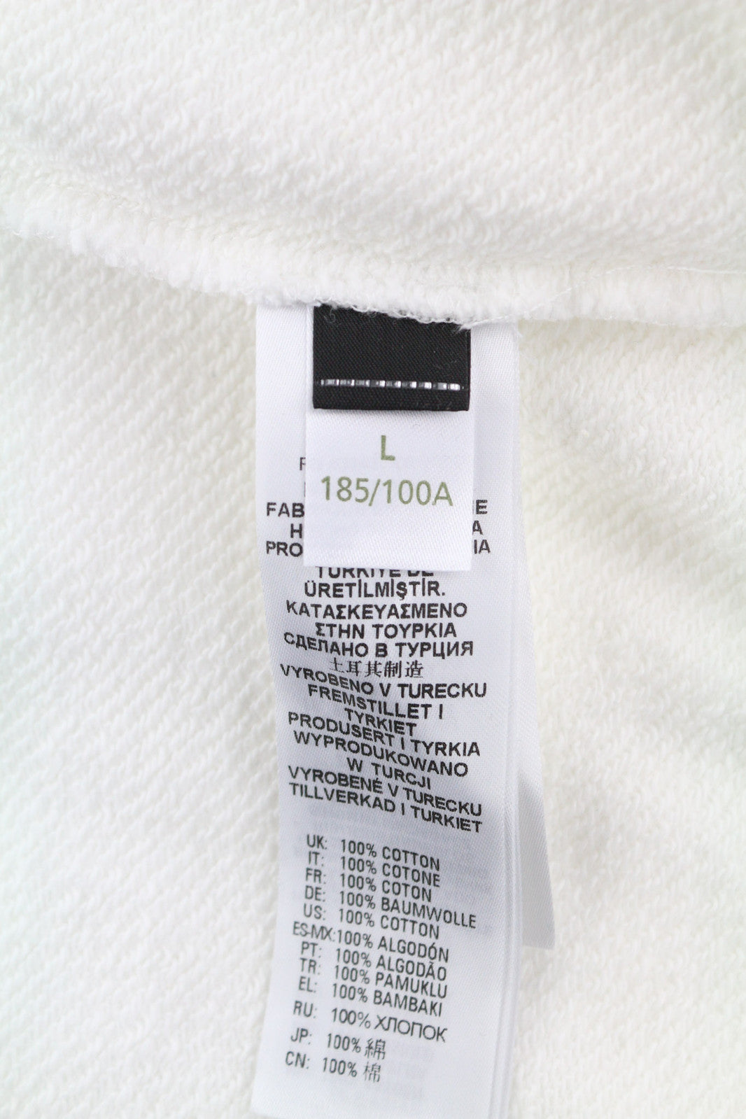 DIESEL D4D-21 Men Hoodie L White Cotton Pullover Kangaroo Pocket Hooded RRP€175