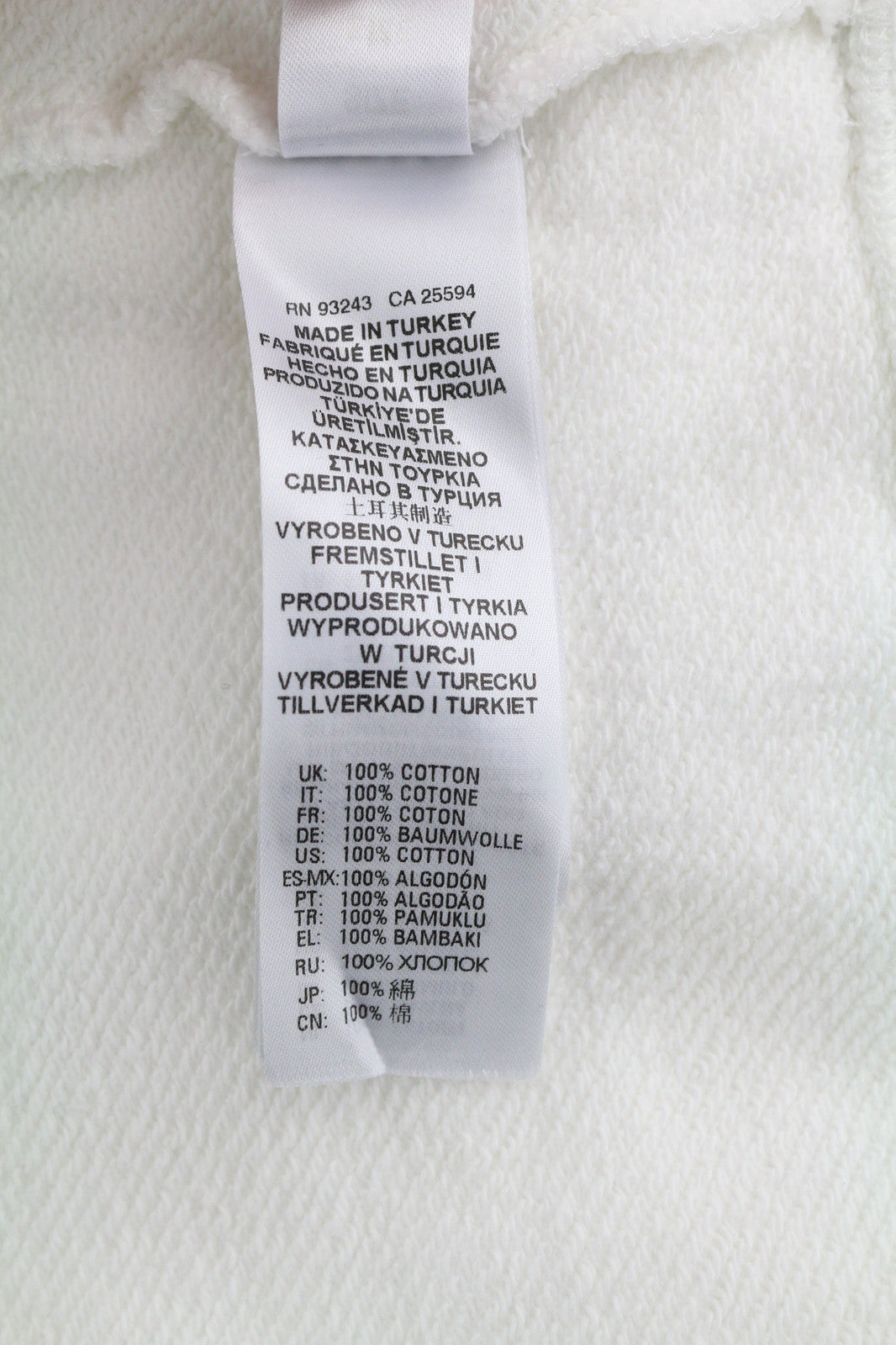 DIESEL D4D-21 Men Hoodie M White Cotton Pullover Kangaroo Pocket Hooded RRP€175