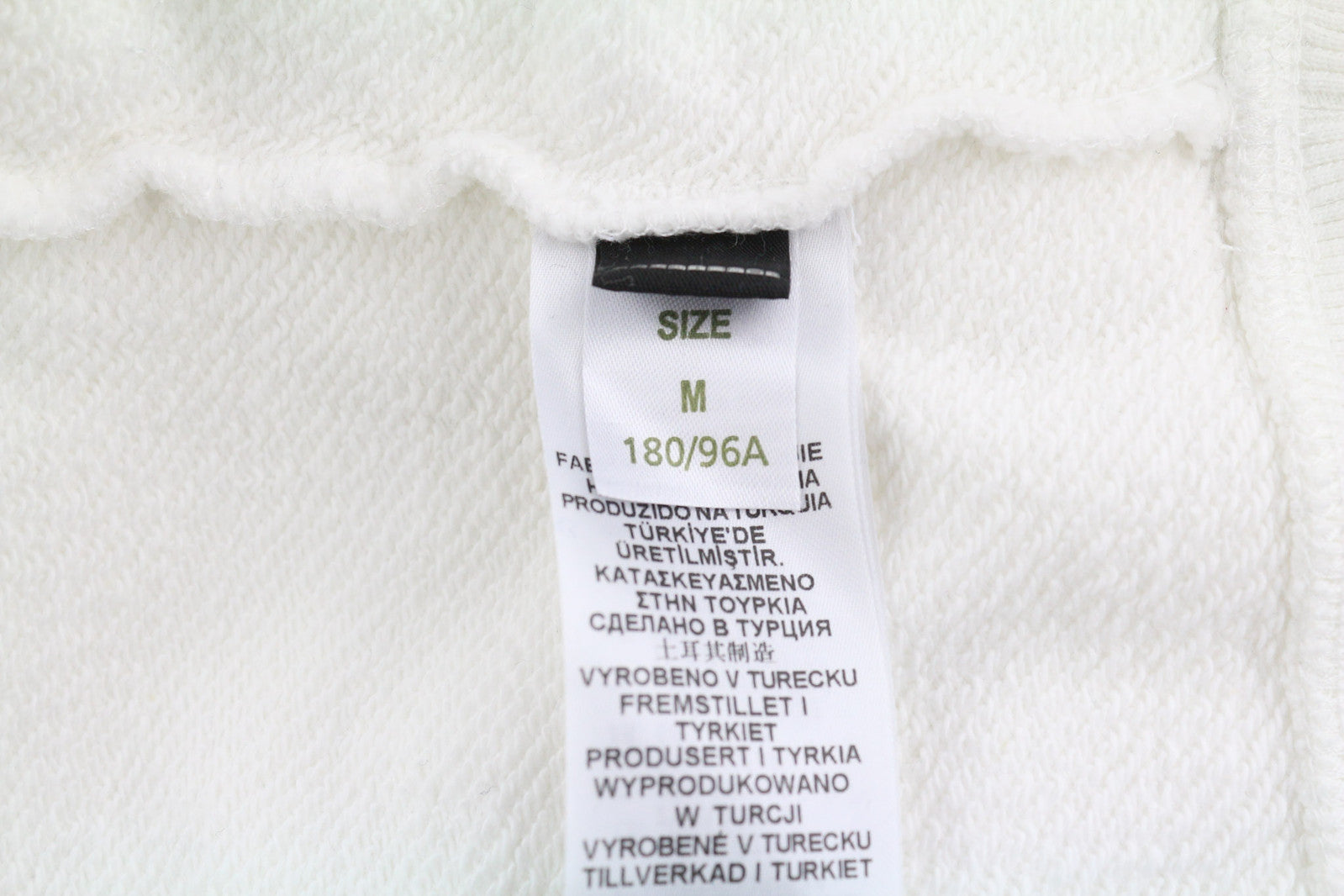 DIESEL D4D-21 Men Hoodie M White Cotton Pullover Kangaroo Pocket Hooded RRP€175