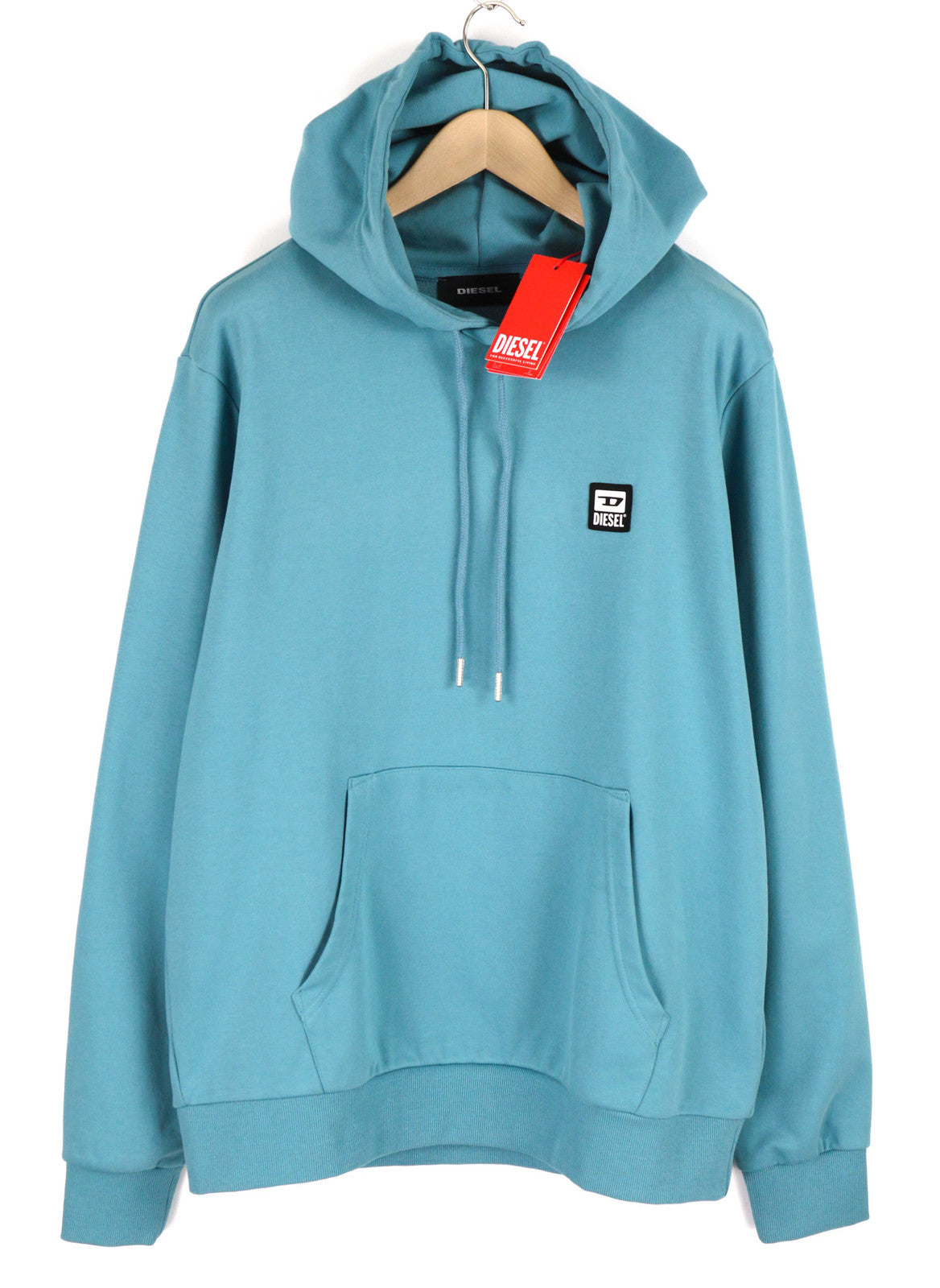 DIESEL S-Girk-Hood-K21 Men Hoodie 2XL Blue Pullover Oversized Kangaroo RRP€110