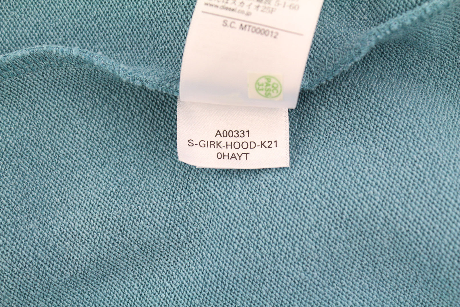 DIESEL S-Girk-Hood-K21 Men Hoodie 2XL Blue Pullover Oversized Kangaroo RRP€110