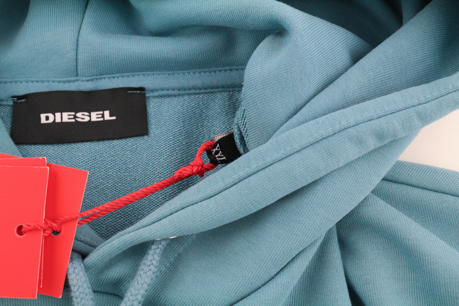 DIESEL S-Girk-Hood-K21 Men Hoodie 2XL Blue Pullover Oversized Kangaroo RRP€110