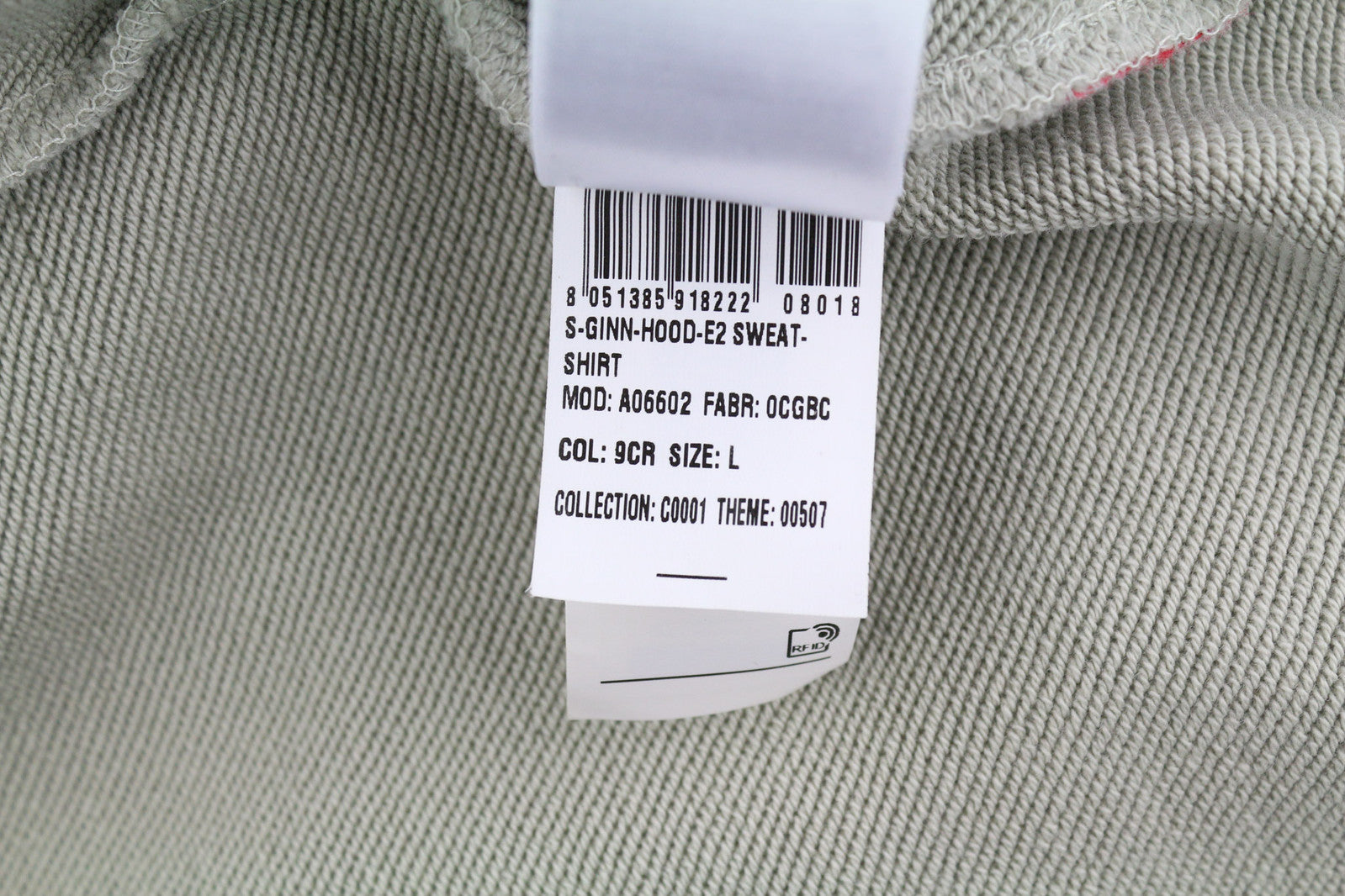 DIESEL S-Ginn-Hood-E2 Men Hoodie L Grey Pullover Kangaroo Oversized RRP€195