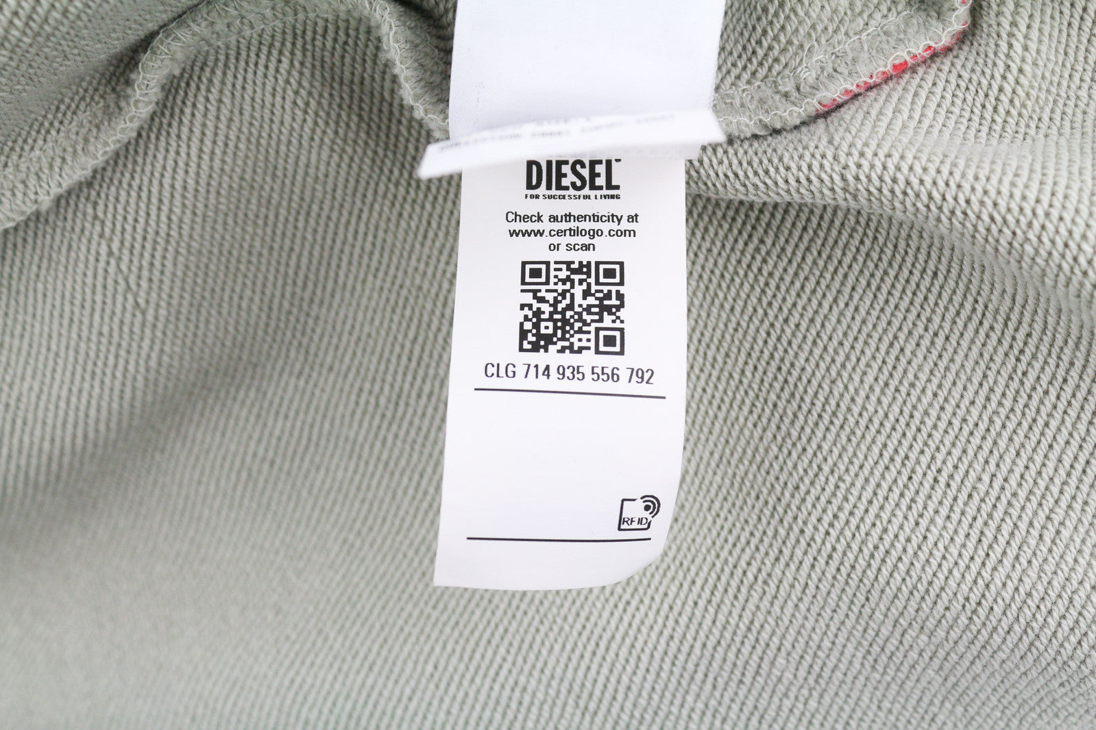 DIESEL S-Ginn-Hood-E2 Men Hoodie L Grey Pullover Kangaroo Oversized RRP€195