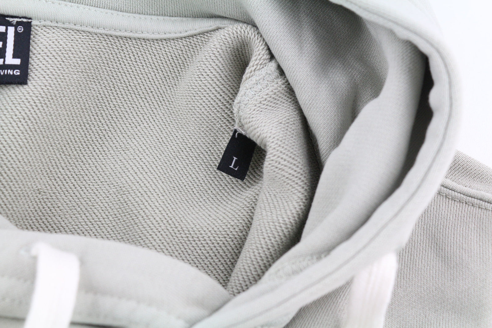 DIESEL S-Ginn-Hood-E2 Men Hoodie L Grey Pullover Kangaroo Oversized RRP€195