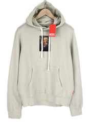 DIESEL S-Ginn-Hood-E2 Men Hoodie M Grey Pullover Kangaroo Oversized RRP€195