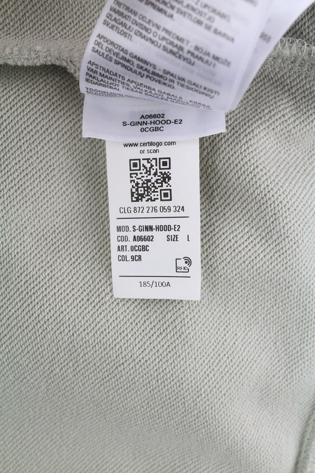 DIESEL S-Ginn-Hood-E2 Men Hoodie L Grey Pullover Kangaroo Oversized RRP€195