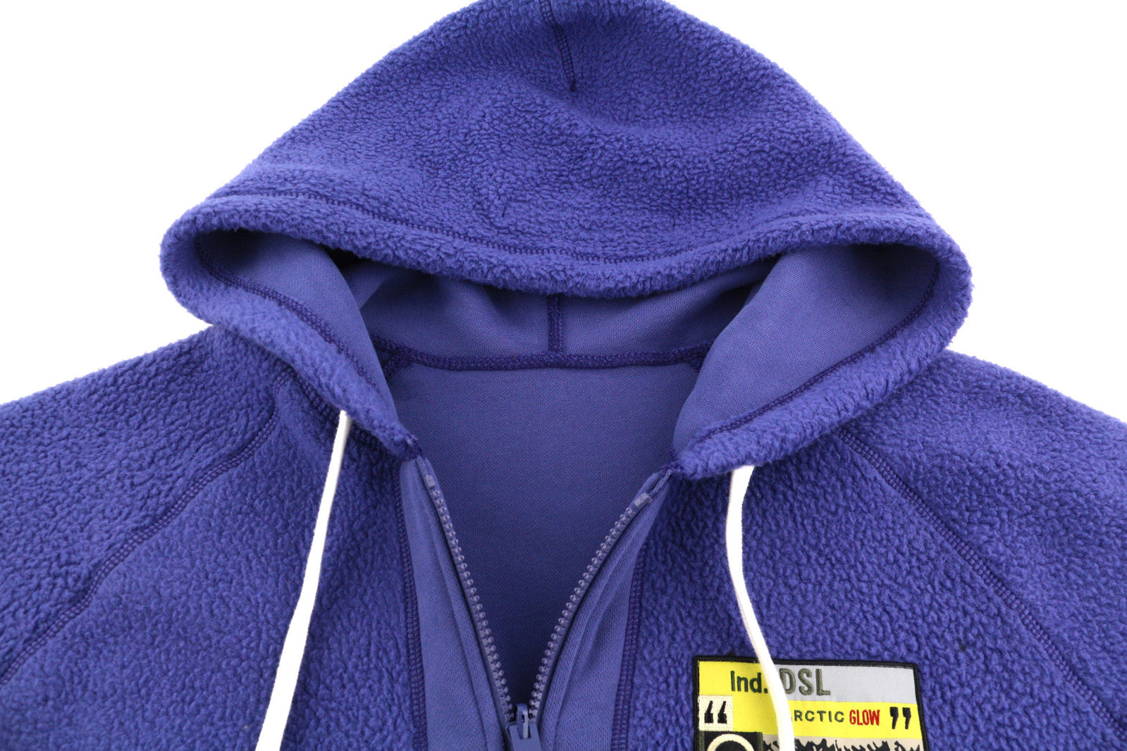 DIESEL S-Rummes-Zip-Rev Men Hoodie XL Blue RRP€250 Fleece Pockets Oversized