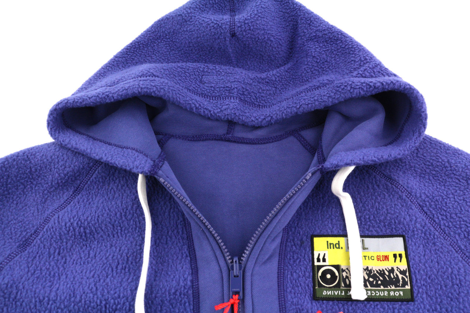 DIESEL S-Rummes-Zip-Rev Men Hoodie L Blue RRP€250 Fleece Pockets Oversized