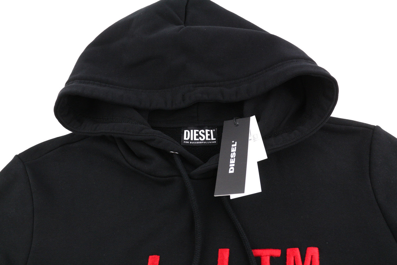 DIESEL S-Girk-Hood-B4 Men Hoodie S Black Pullover Kangaroo Oversized RRP150