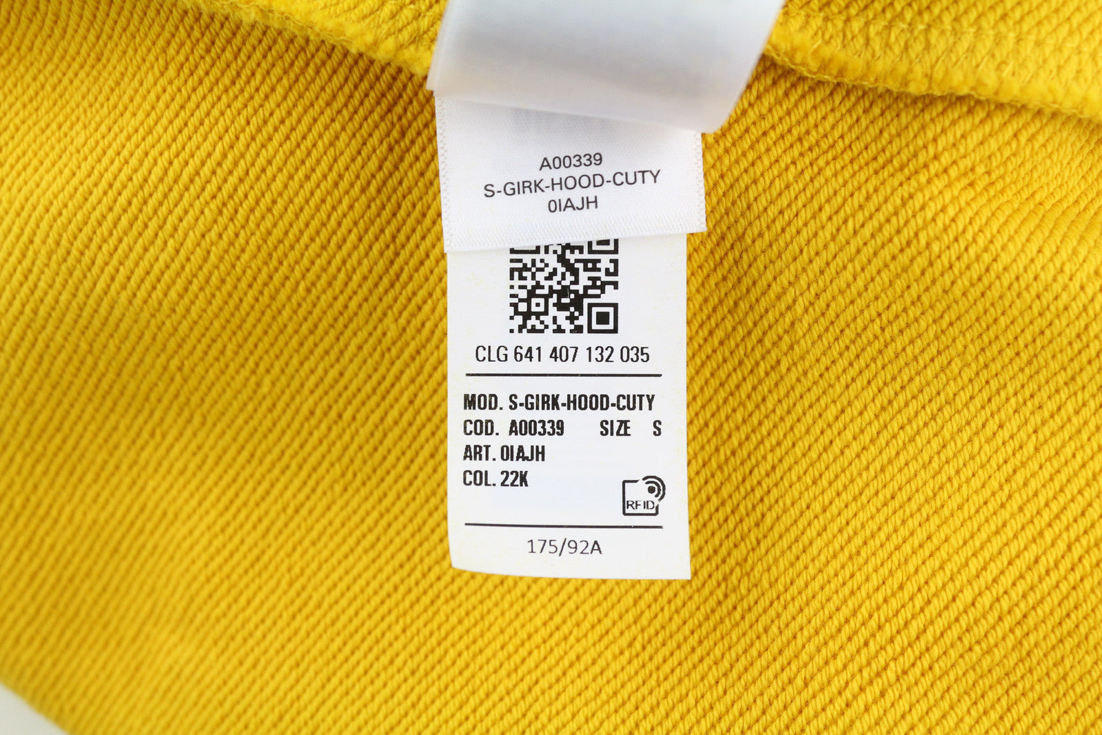 DIESEL S-Girk-Hood-Cuty Men Hoodie S Yellow Pullover Kangaroo Oversized RRP140