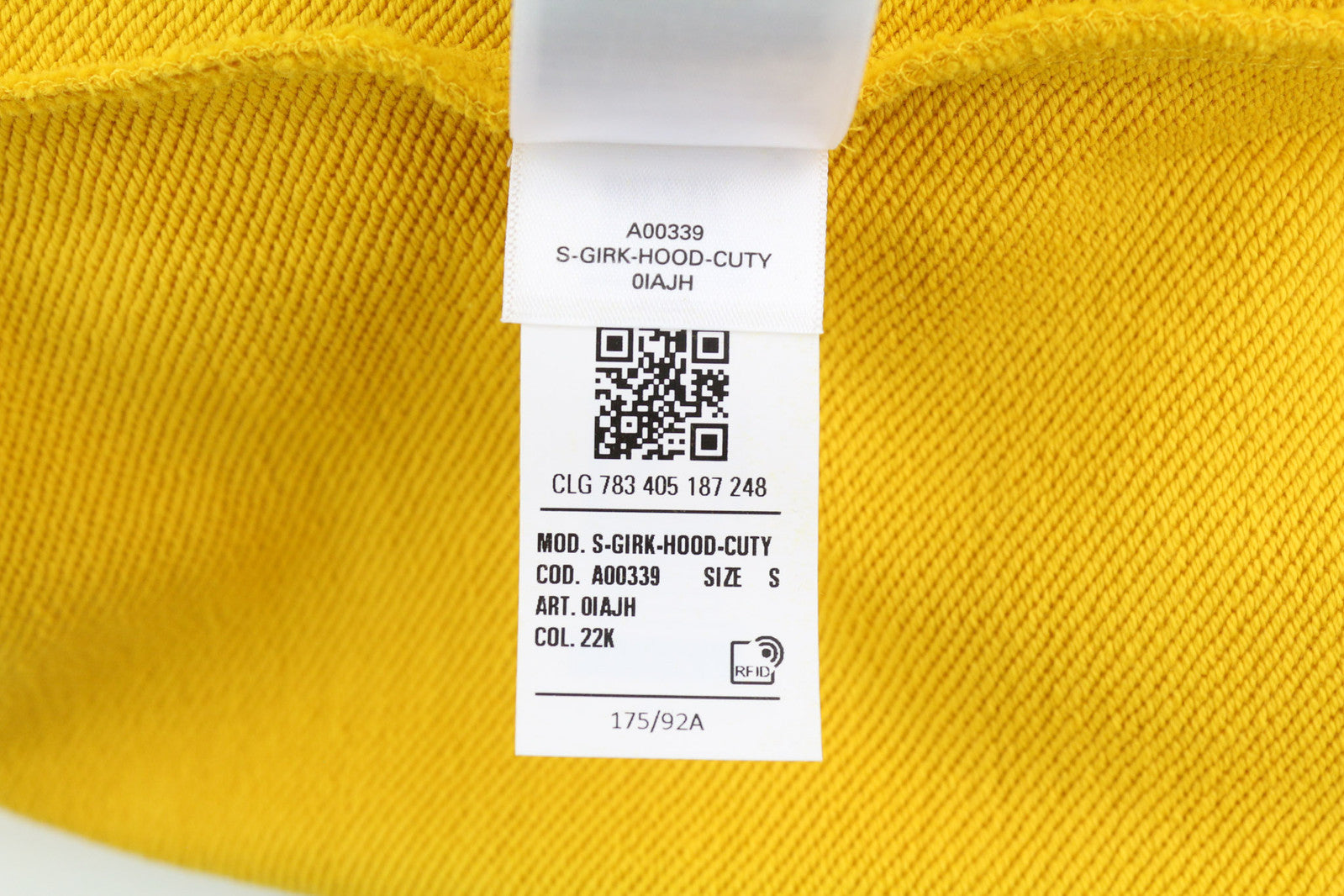 DIESEL S-Girk-Hood-Cuty Men Hoodie S Yellow Pullover Kangaroo RRP€140 Oversized