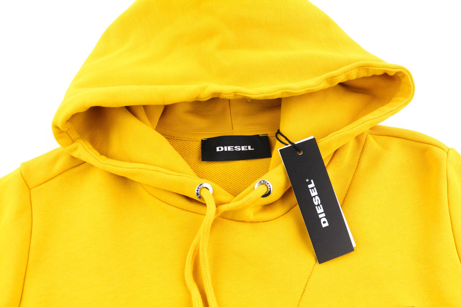 DIESEL S-Girk-Hood-Cuty Men Hoodie S Yellow Pullover Kangaroo RRP€140 Oversized