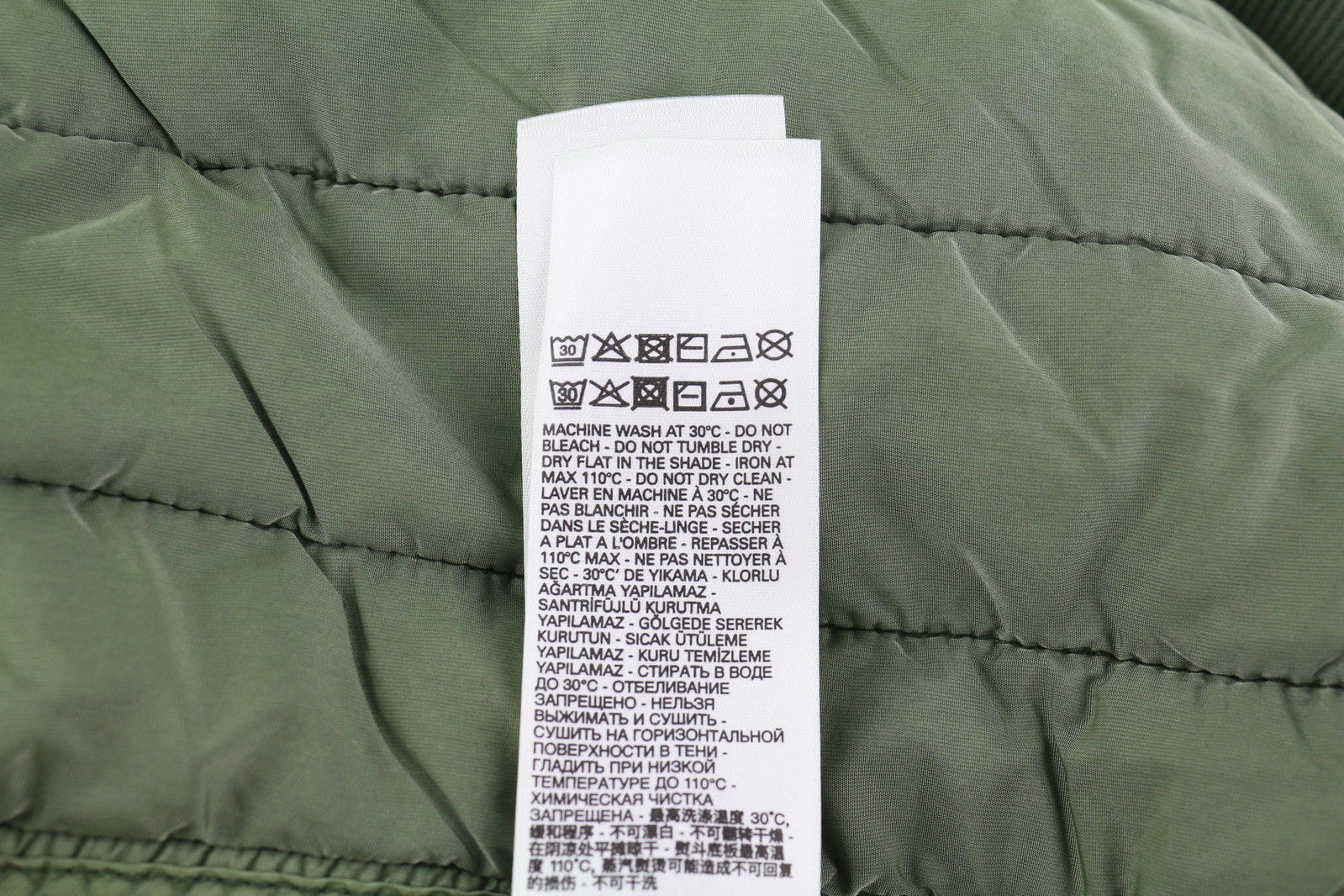 DIESEL S-Holty Men Sweatshirt L Green Pullover Padded Quilted Crew Neck RRP225