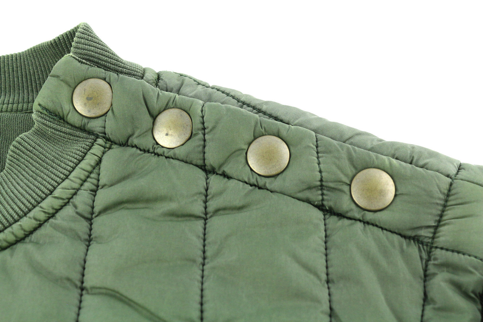 DIESEL S-Holty Men Sweatshirt L Green Pullover Padded Quilted Crew Neck RRP225