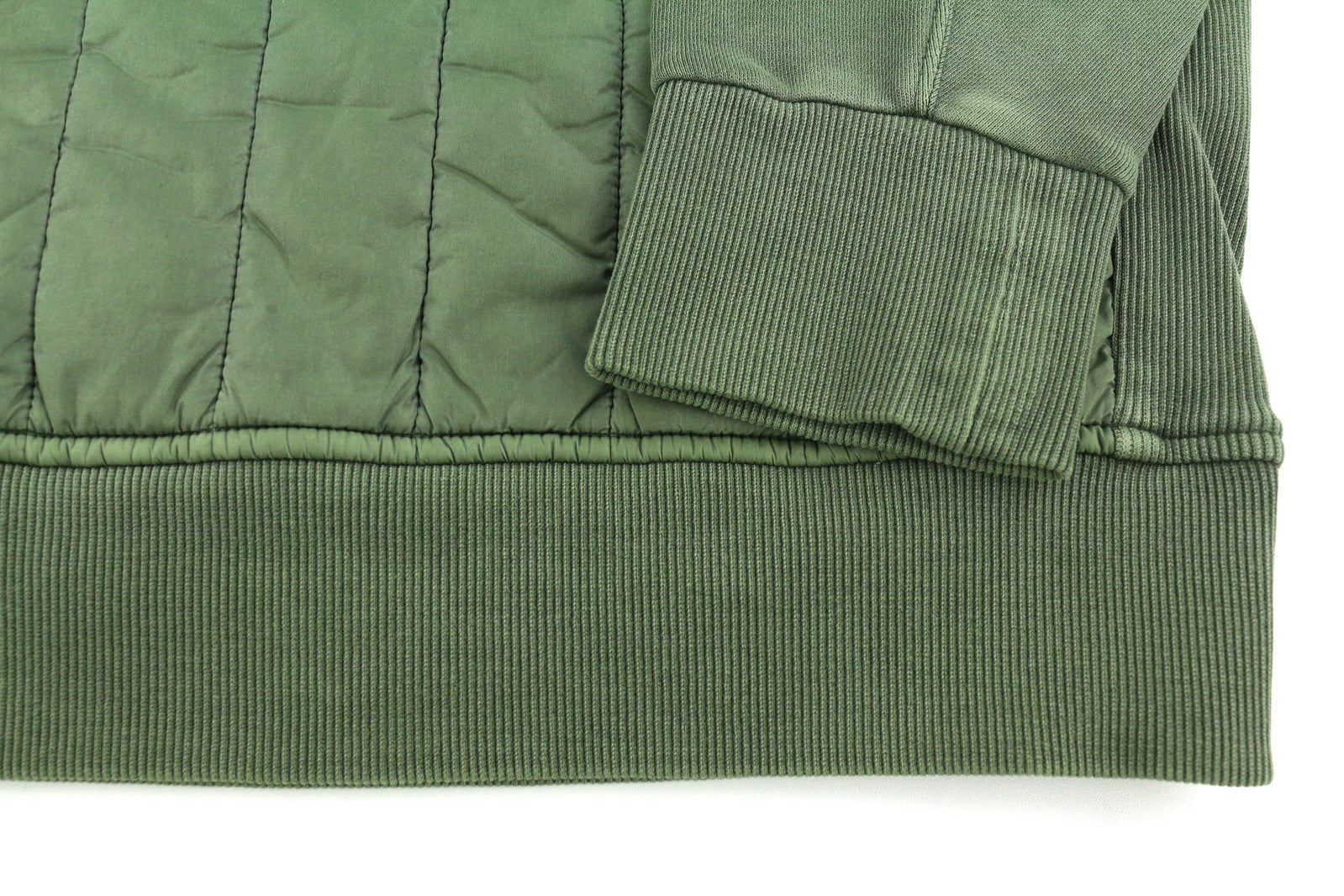 DIESEL S-Holty Men Sweatshirt L Green Pullover Padded Quilted Crew Neck RRP225