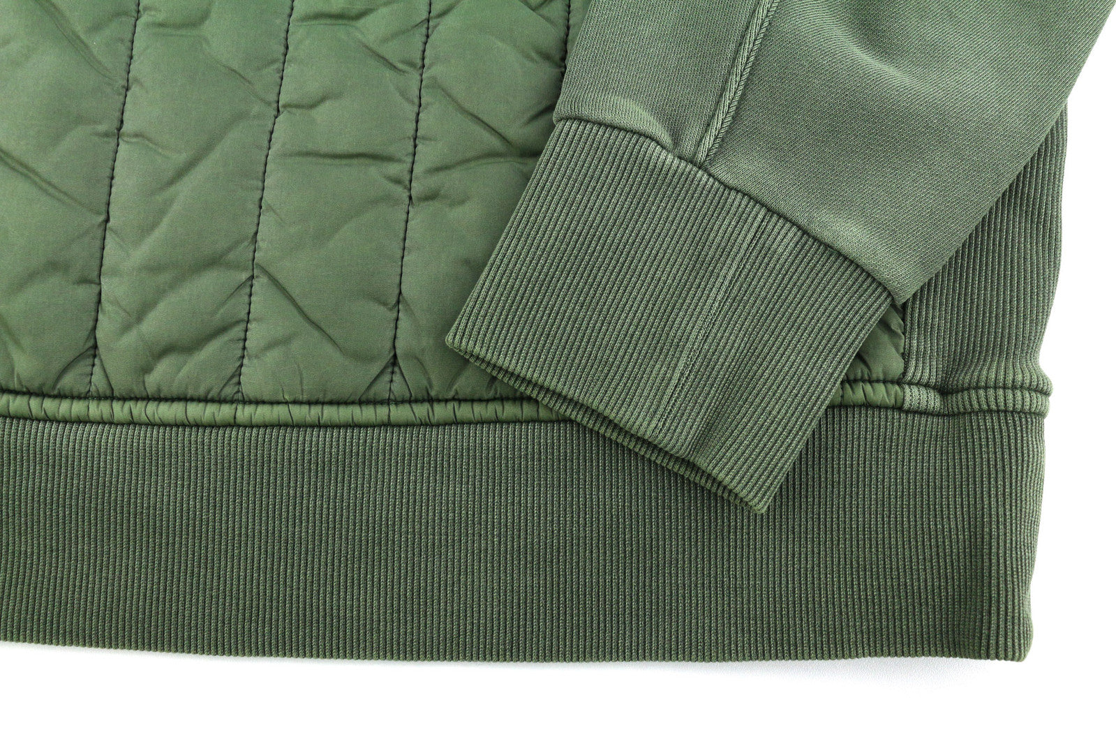 DIESEL S-Holty Men Sweatshirt L Green Pullover Insulated Quilted RRP€225