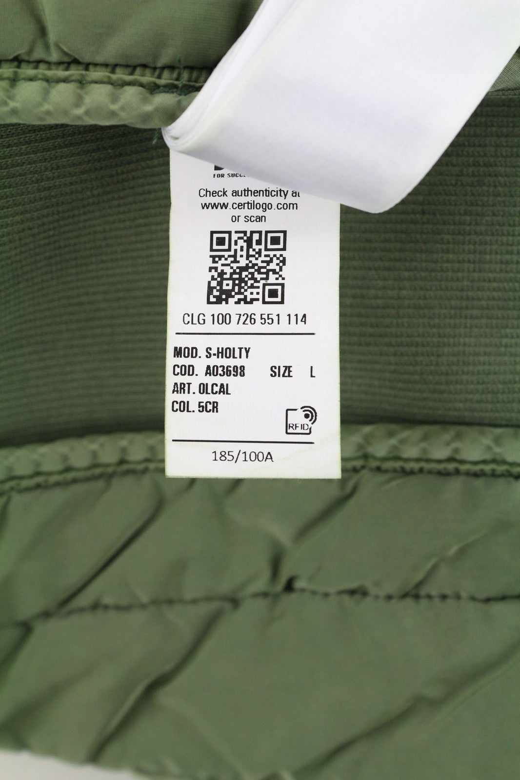 DIESEL S-Holty Men Sweatshirt L Green Pullover Padded Quilted RRP€225