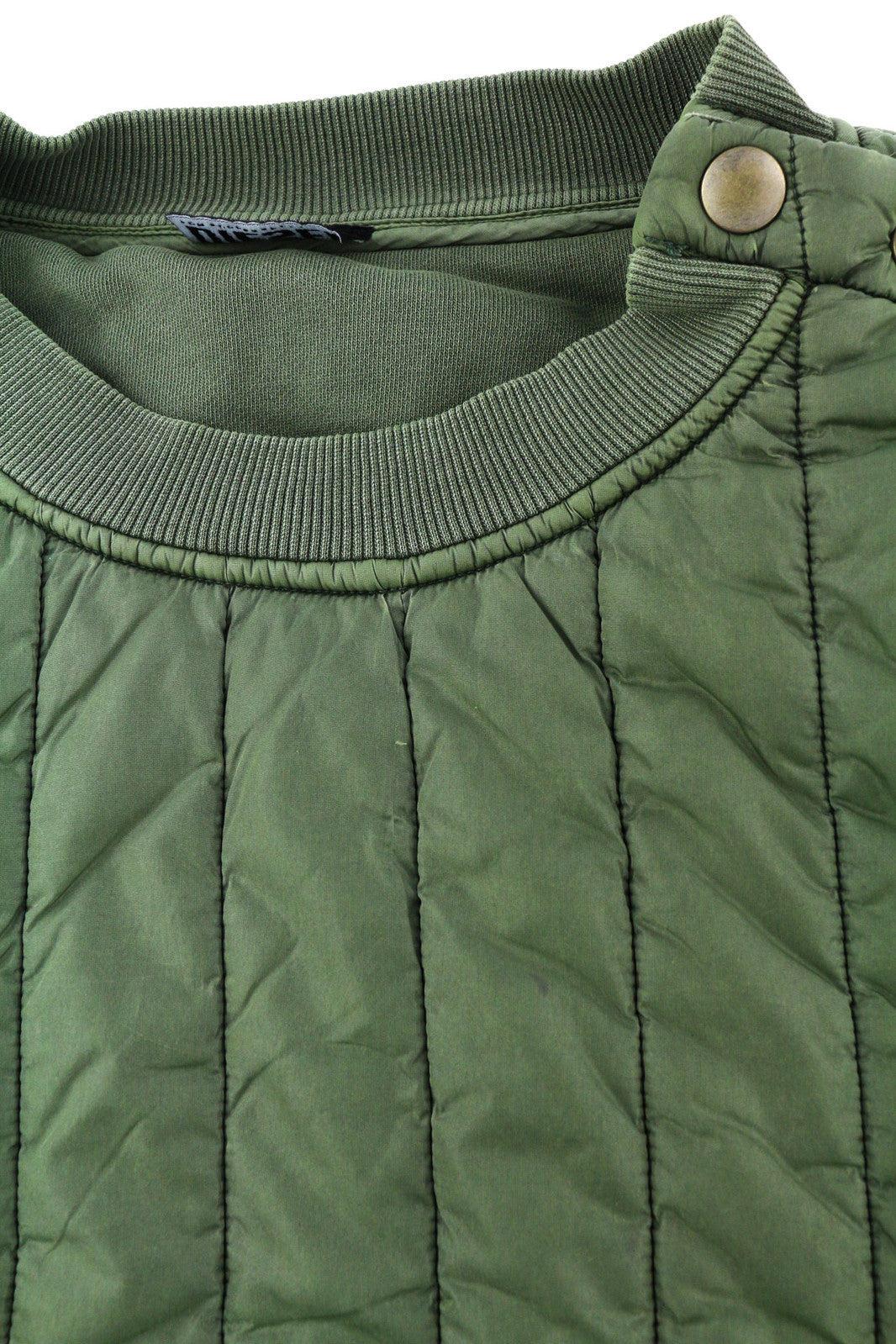 DIESEL S-Holty Men Sweatshirt L Green Pullover Padded Quilted RRP€225