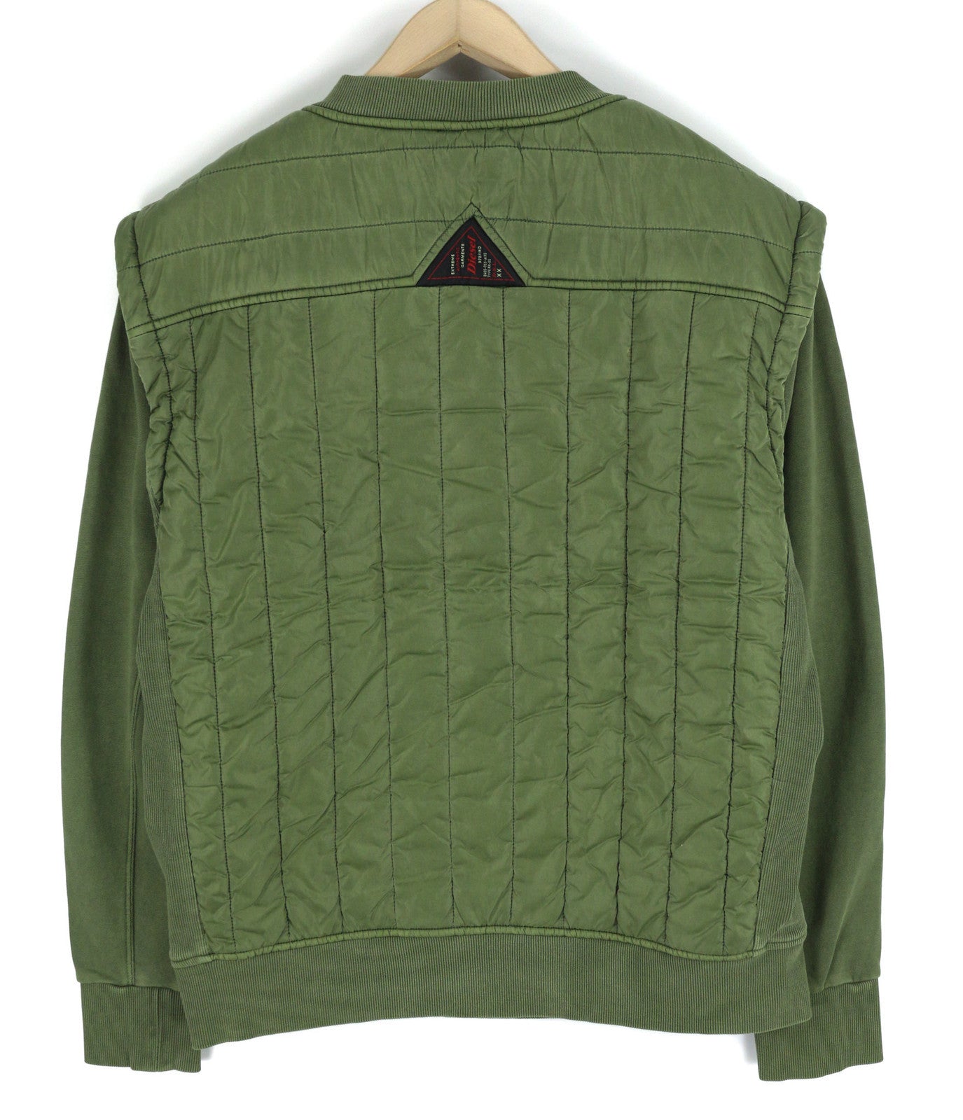 DIESEL S-Holty Men Sweatshirt L Green Pullover Padded Quilted RRP€225