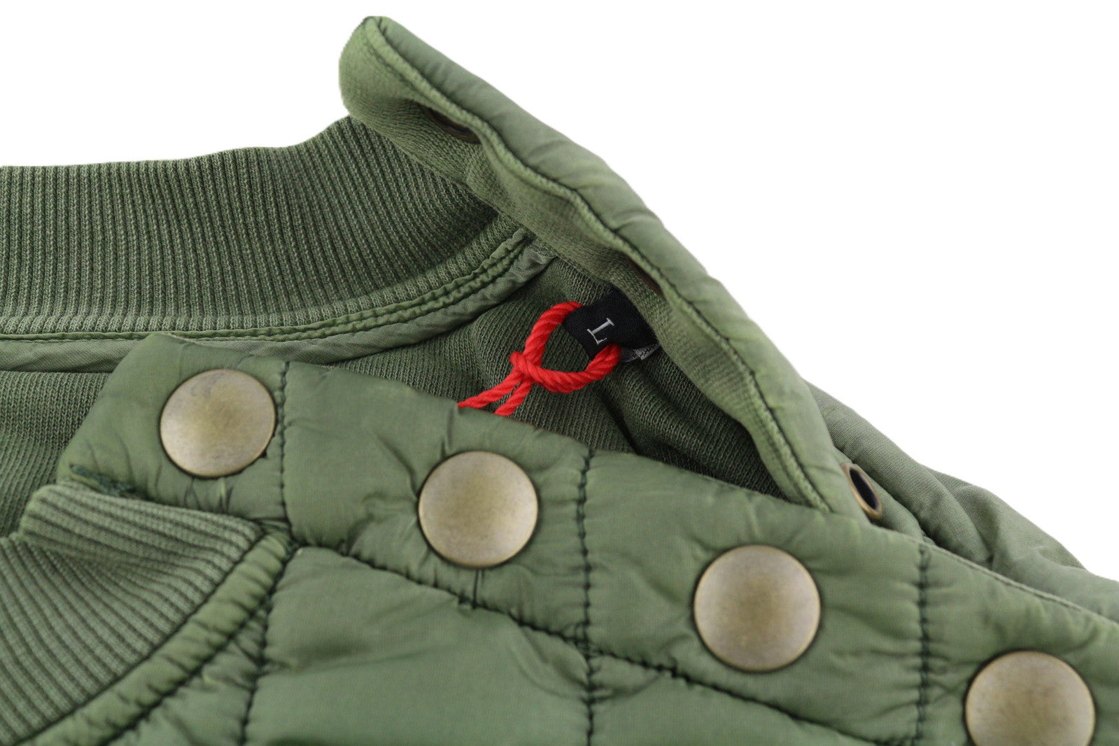 DIESEL S-Holty Men Sweatshirt L Green Pullover Padded Quilted RRP€225