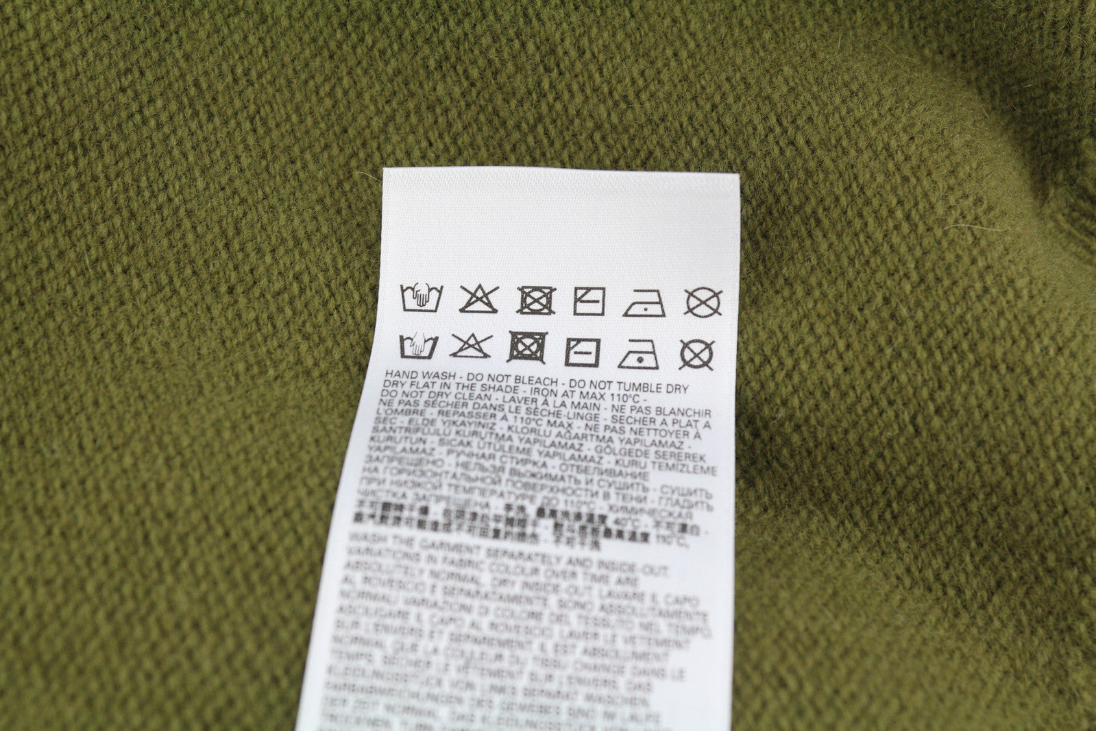 DIESEL K-Olby Men Jumper M Pullover Wool Cashmere Knit Crew Neck Green RRP325