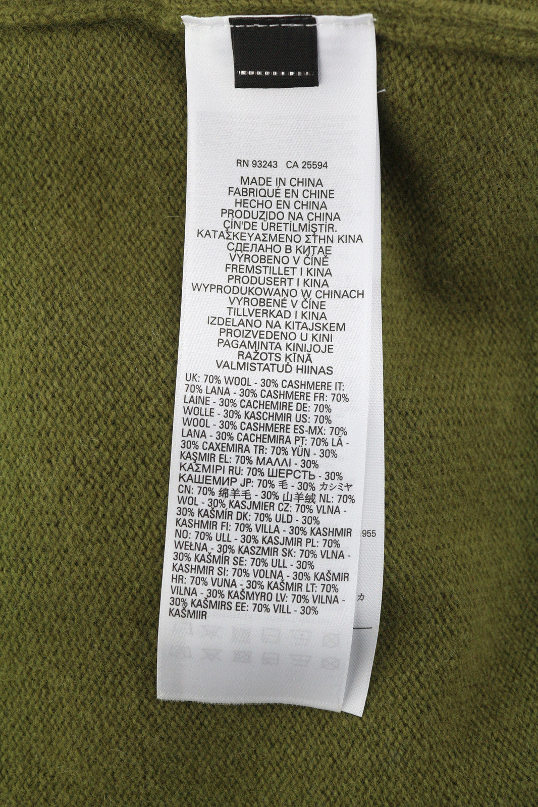 DIESEL K-Olby Men Jumper M Pullover Wool Cashmere Knit Crew Neck Green RRP325