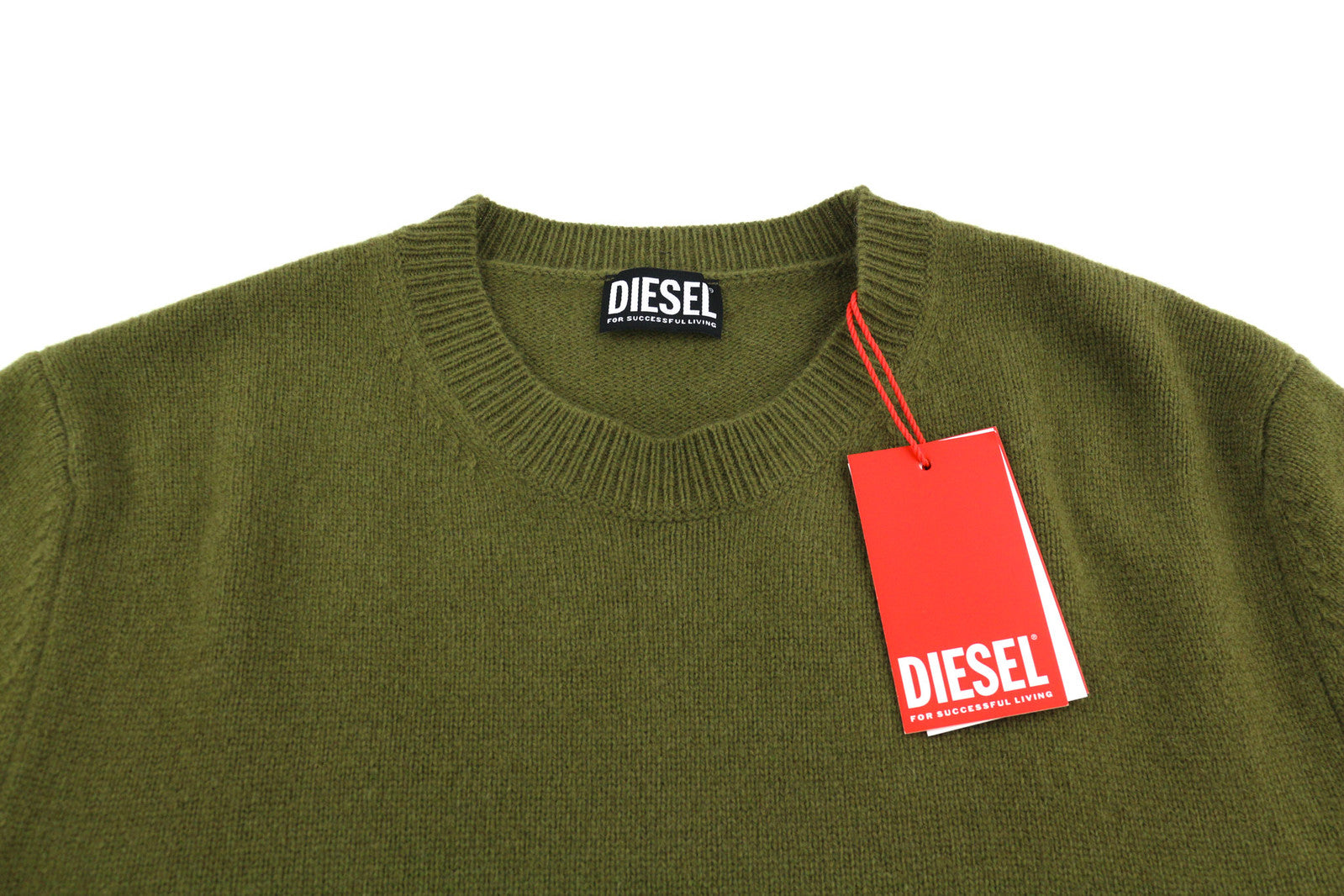 DIESEL K-Olby Men Jumper XL Pullover Wool Cashmere Knitted Green RRP325