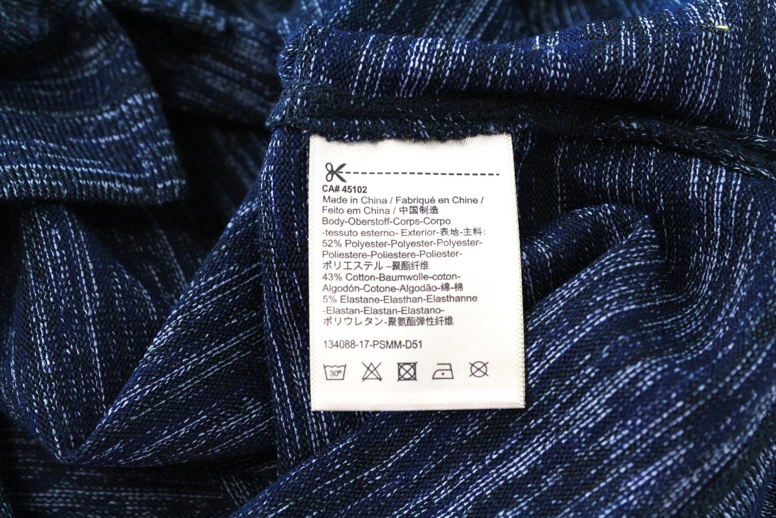 SCOTCH & SODA Navy S T-Shirt Cotton Blend Short Sleeve for Men Stretch