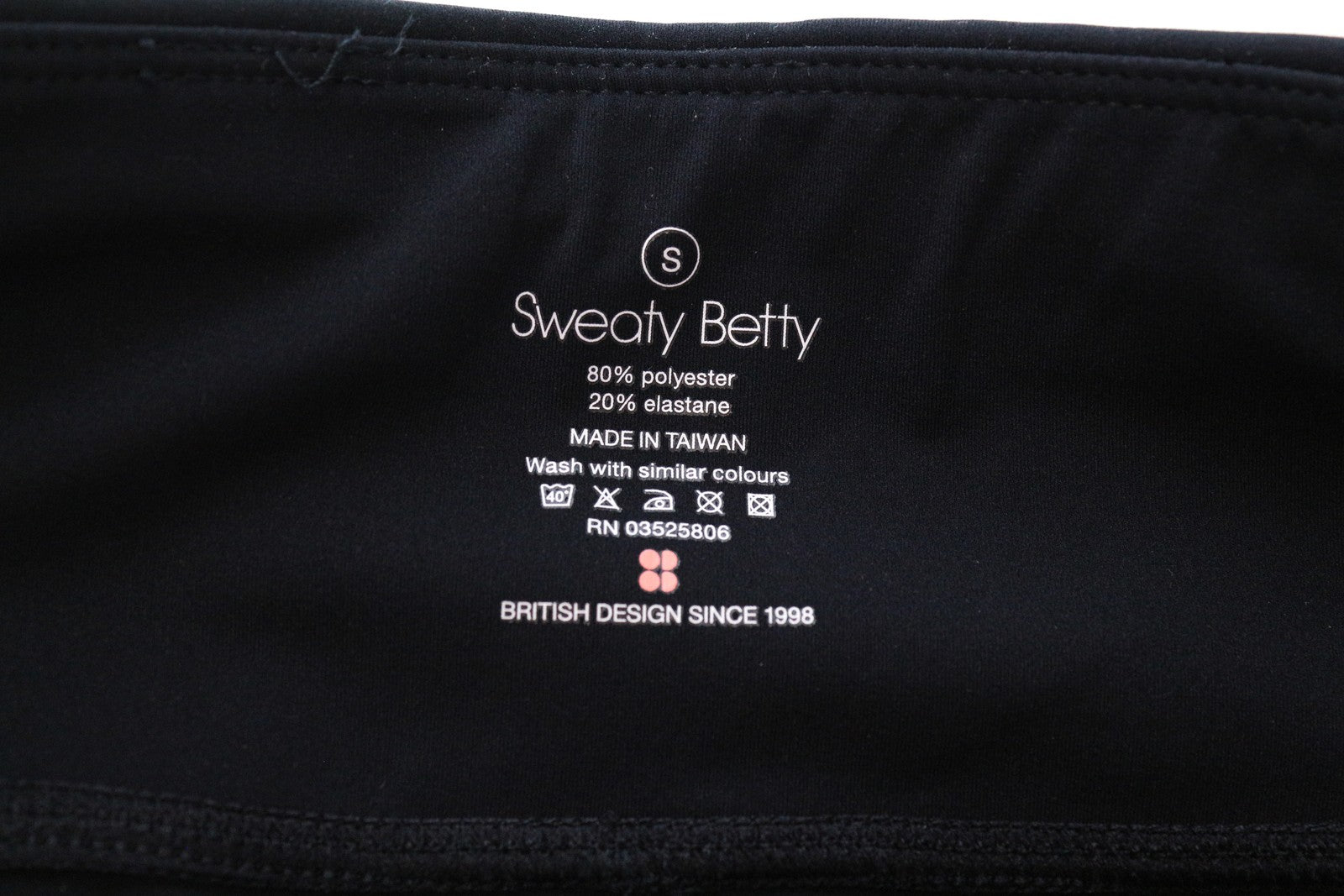 SWEATY BETTY Black Women's Capri Leggings S Stretch Active Gymwear