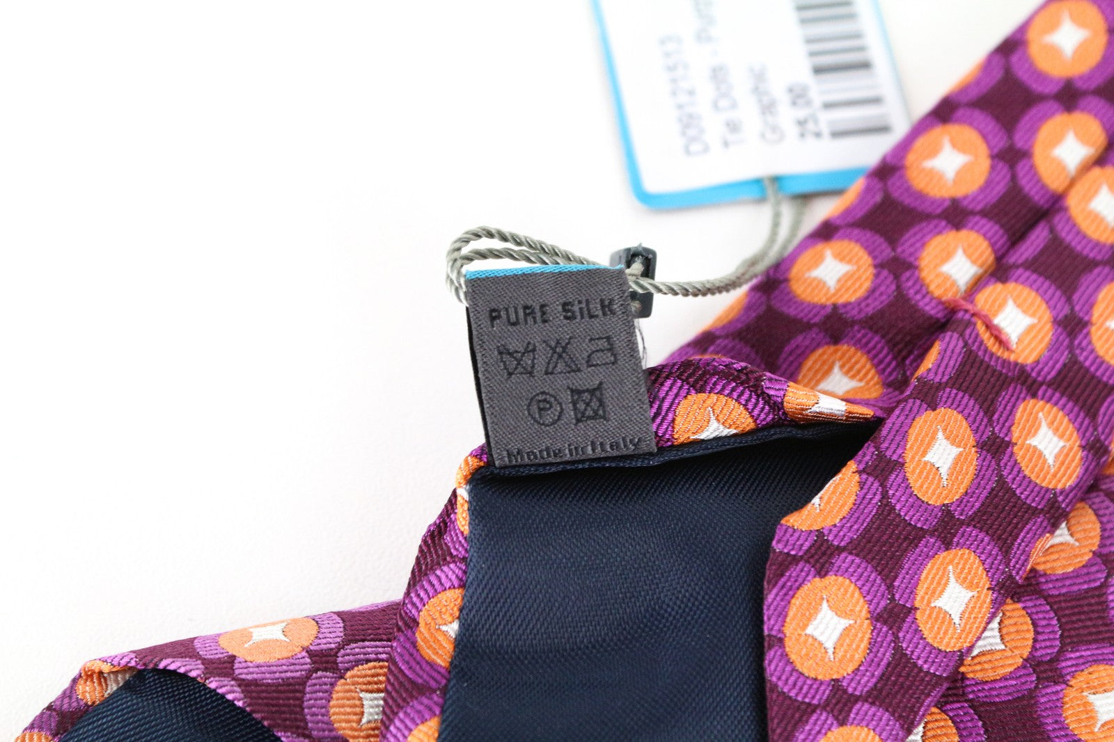 SUITSUPPLY Men's Silk Tie Purple ~150 x 6 cm Pointed Patterned Classic