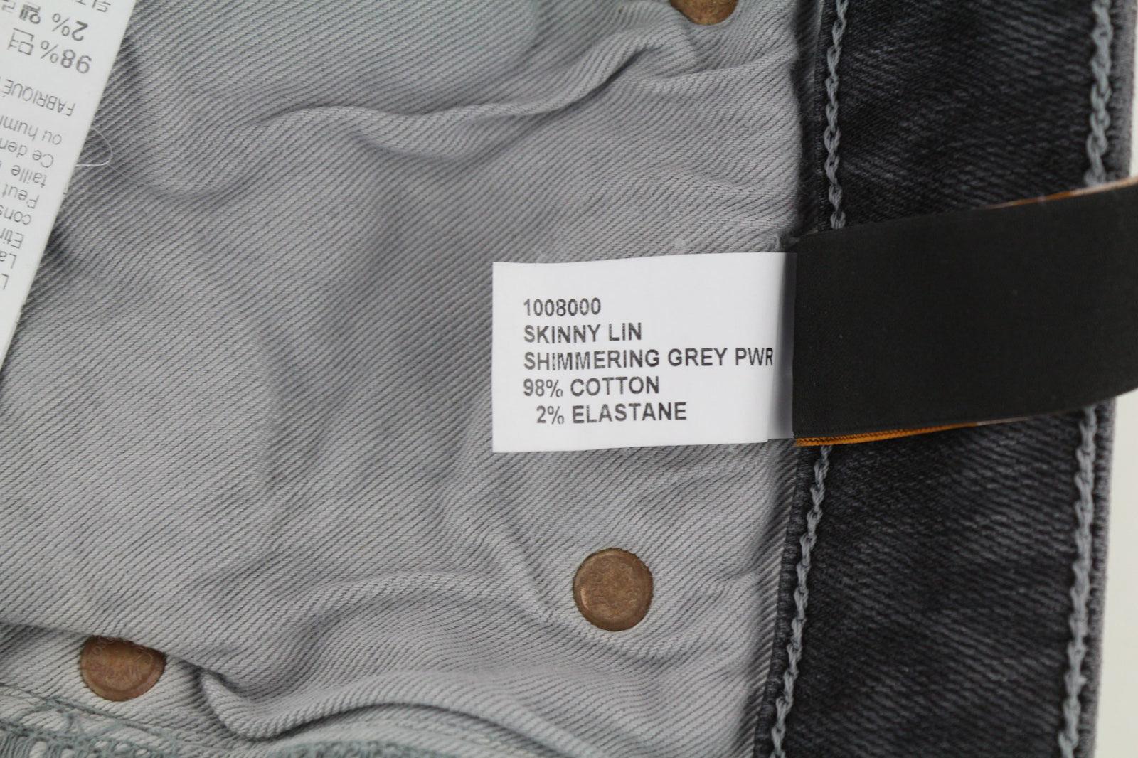 NUDIE JEANS Skinny Lin Men Jeans W29/L30 Tight Fit Washed Cotton Stretch Grey