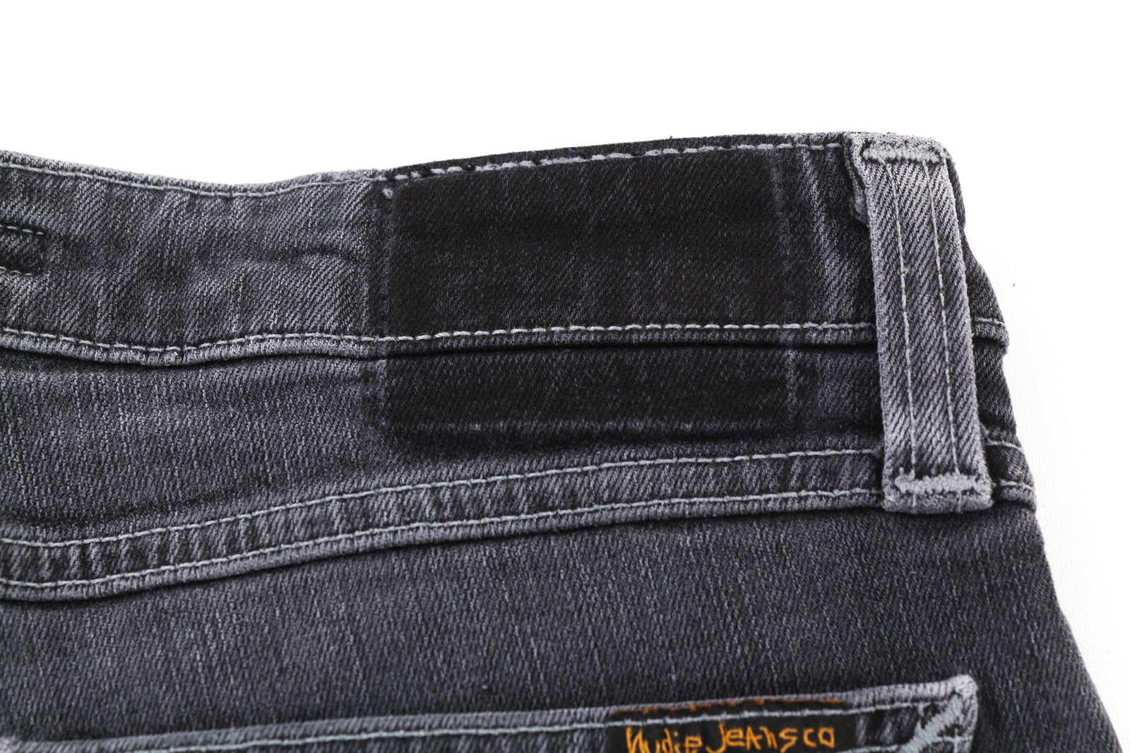 NUDIE JEANS Skinny Lin Men Jeans W29/L30 Tight Fit Washed Cotton Stretch Grey