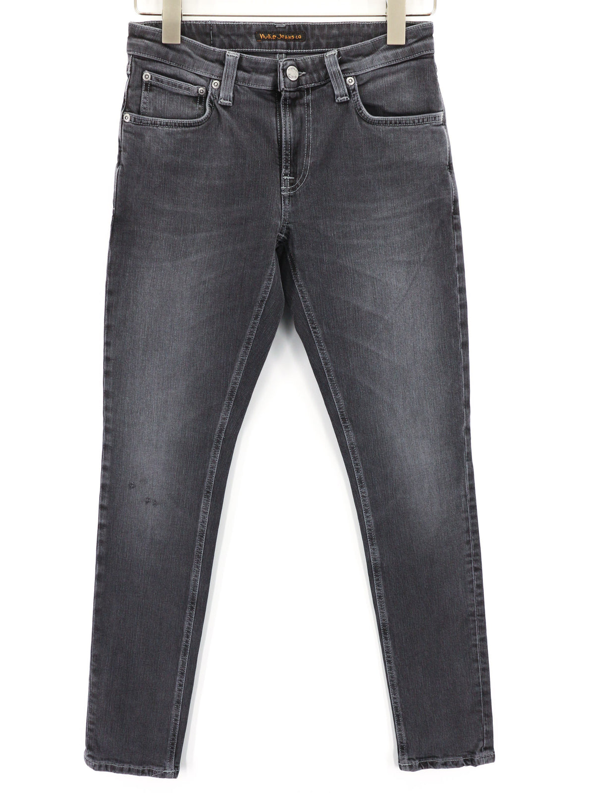 NUDIE JEANS Skinny Lin Men Jeans W28/L30 Tight Cotton Stretch Shimmering Grey