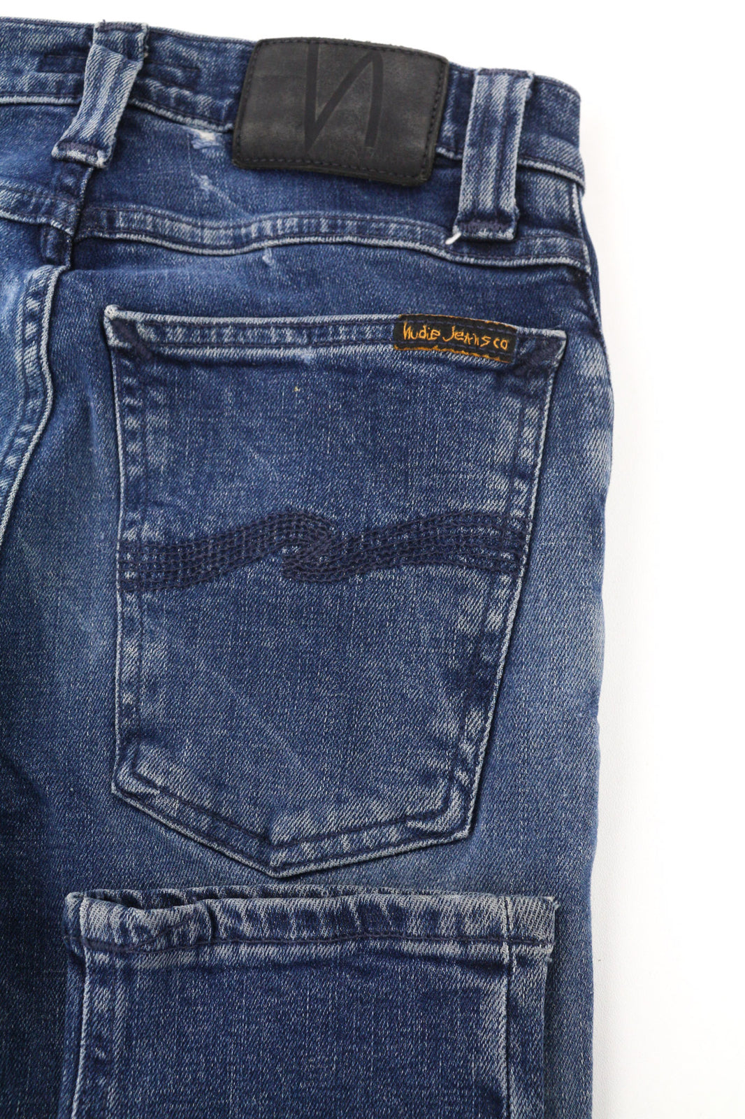 NUDIE JEANS High Kai Women Jeans W24/L30 Slim Fit Wash Blue Cotton Stretch