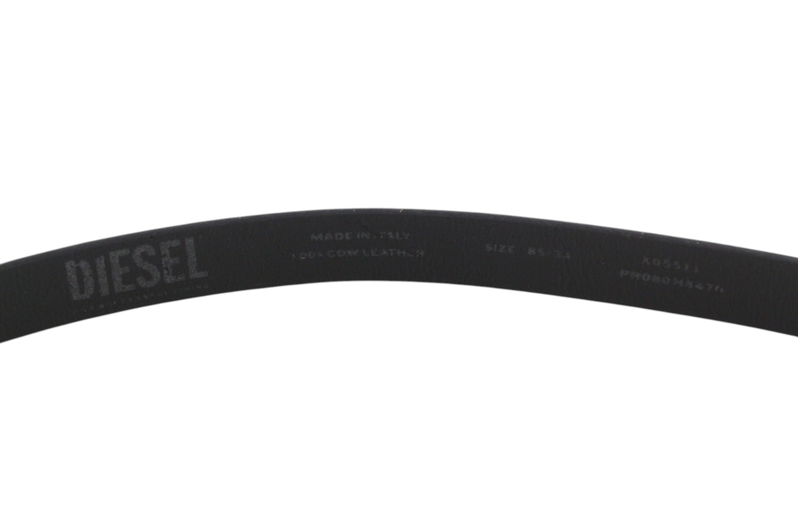 DIESEL B-Texy Women Belt 85 cm Black 100% Leather Metal Buckled Thin
