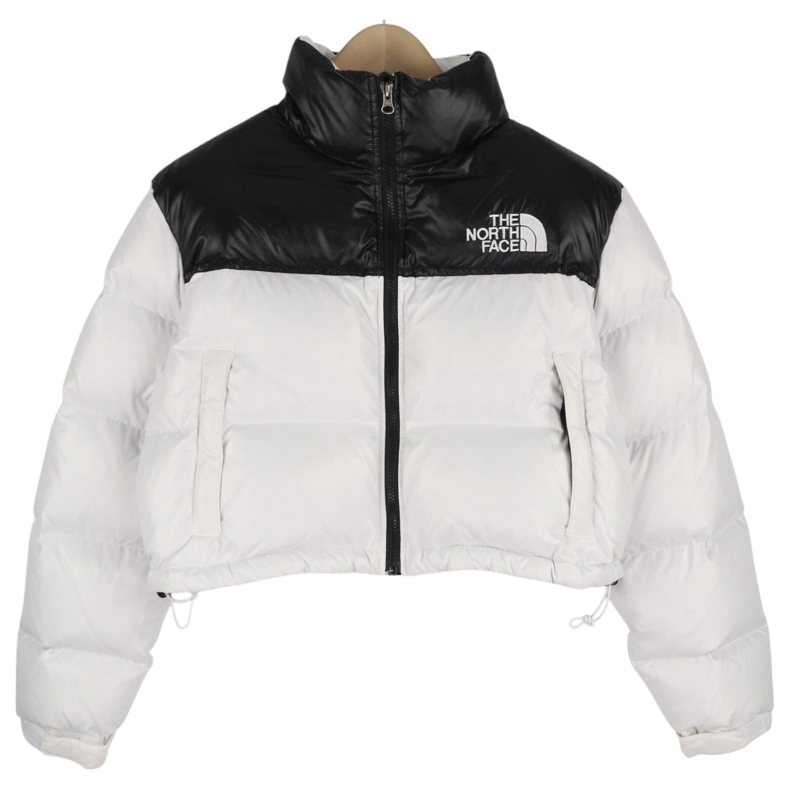 THE NORTH FACE Nuptse Short Women Jacket M White 700 Down Insulated Quilted
