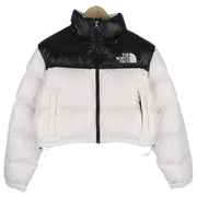 THE NORTH FACE Nuptse Short Women Jacket M White 700 Down Insulated Quilted