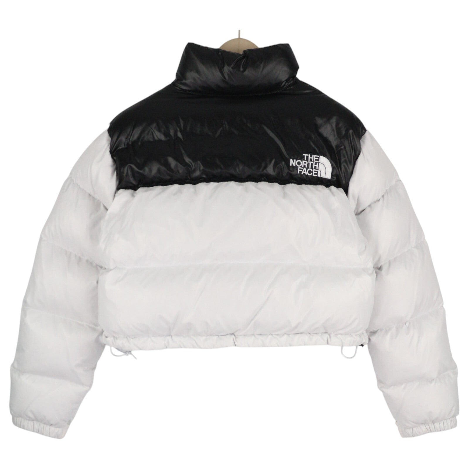 THE NORTH FACE Nuptse Short Women Jacket M White 700 Down Insulated Quilted
